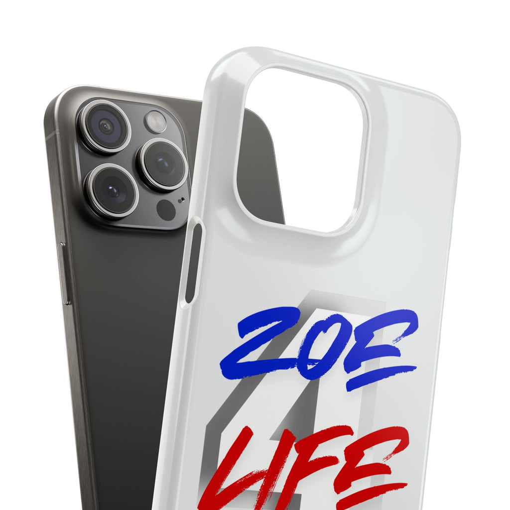 Zoe Life Phone Case - Bold Script Number 4 Snap Case