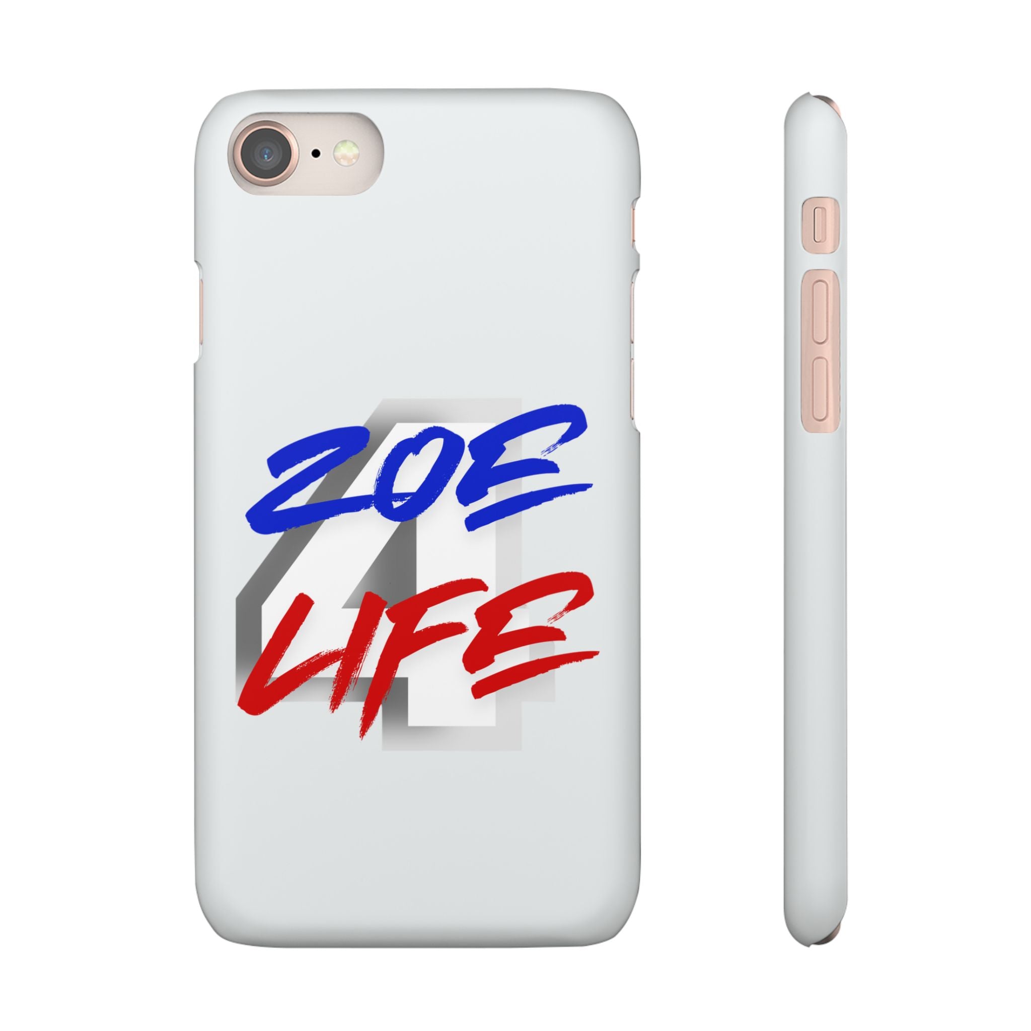 Zoe Life Phone Case - Bold Script Number 4 Snap Case