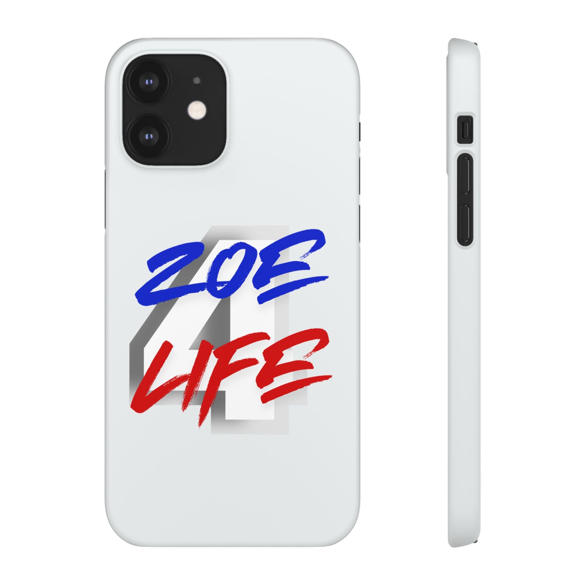 Zoe Life Phone Case - Bold Script Number 4 Snap Case