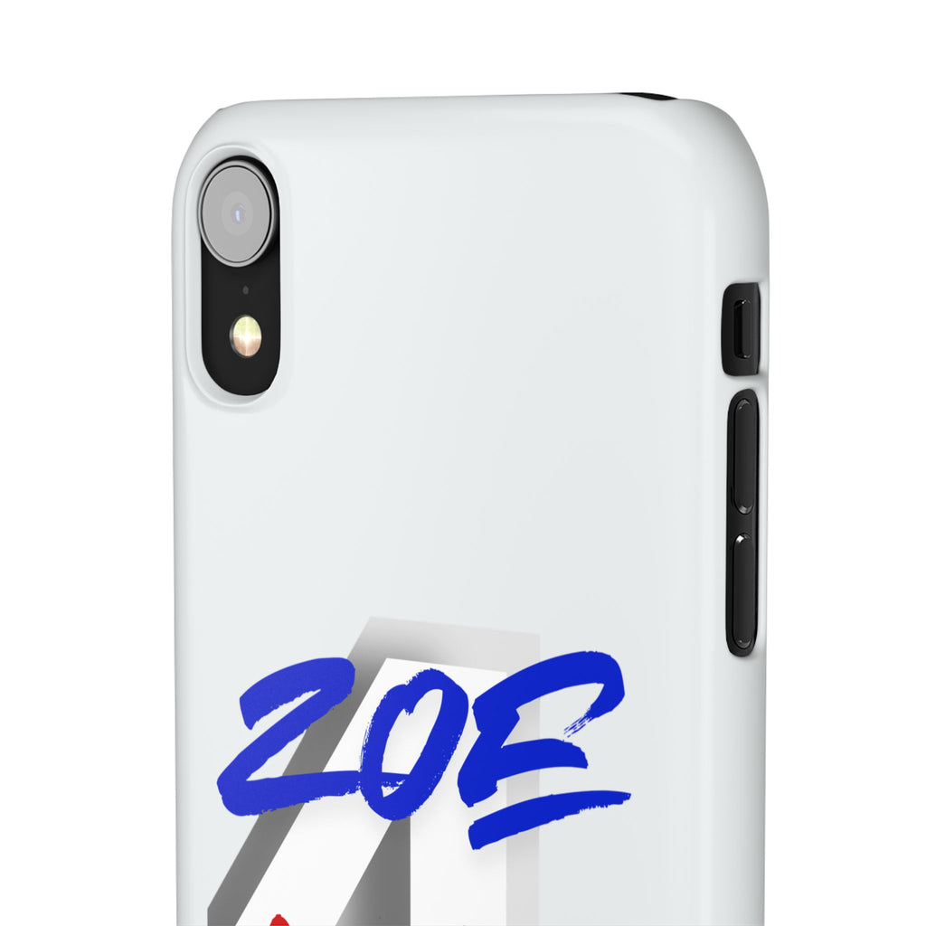 Zoe Life Phone Case - Bold Script Number 4 Snap Case