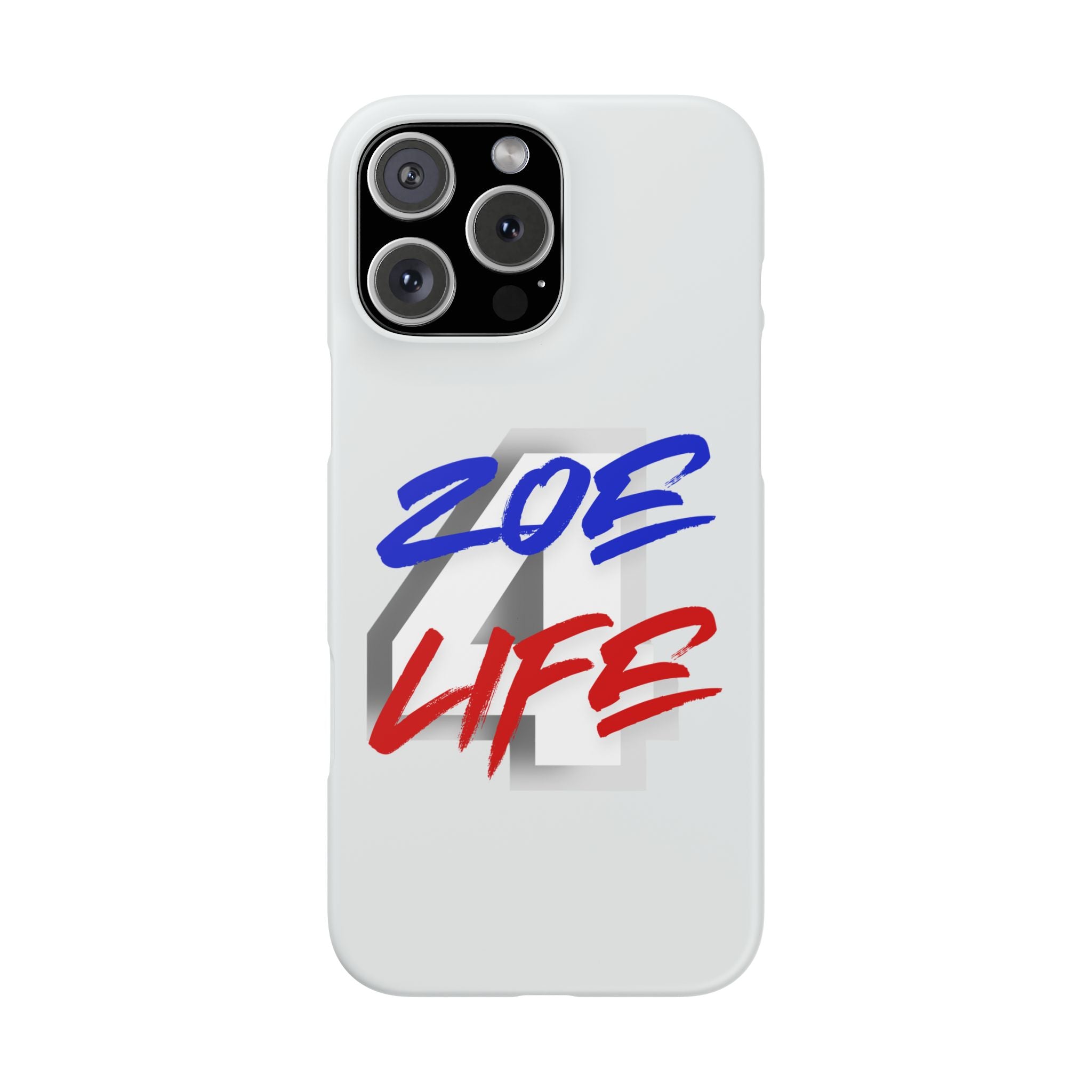Zoe Life Phone Case - Bold Script Number 4 Snap Case