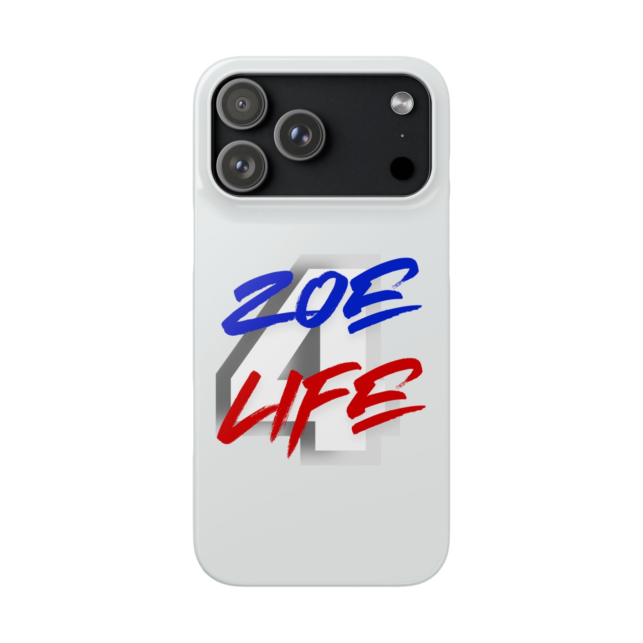 Zoe Life Phone Case - Bold Script Number 4 Snap Case