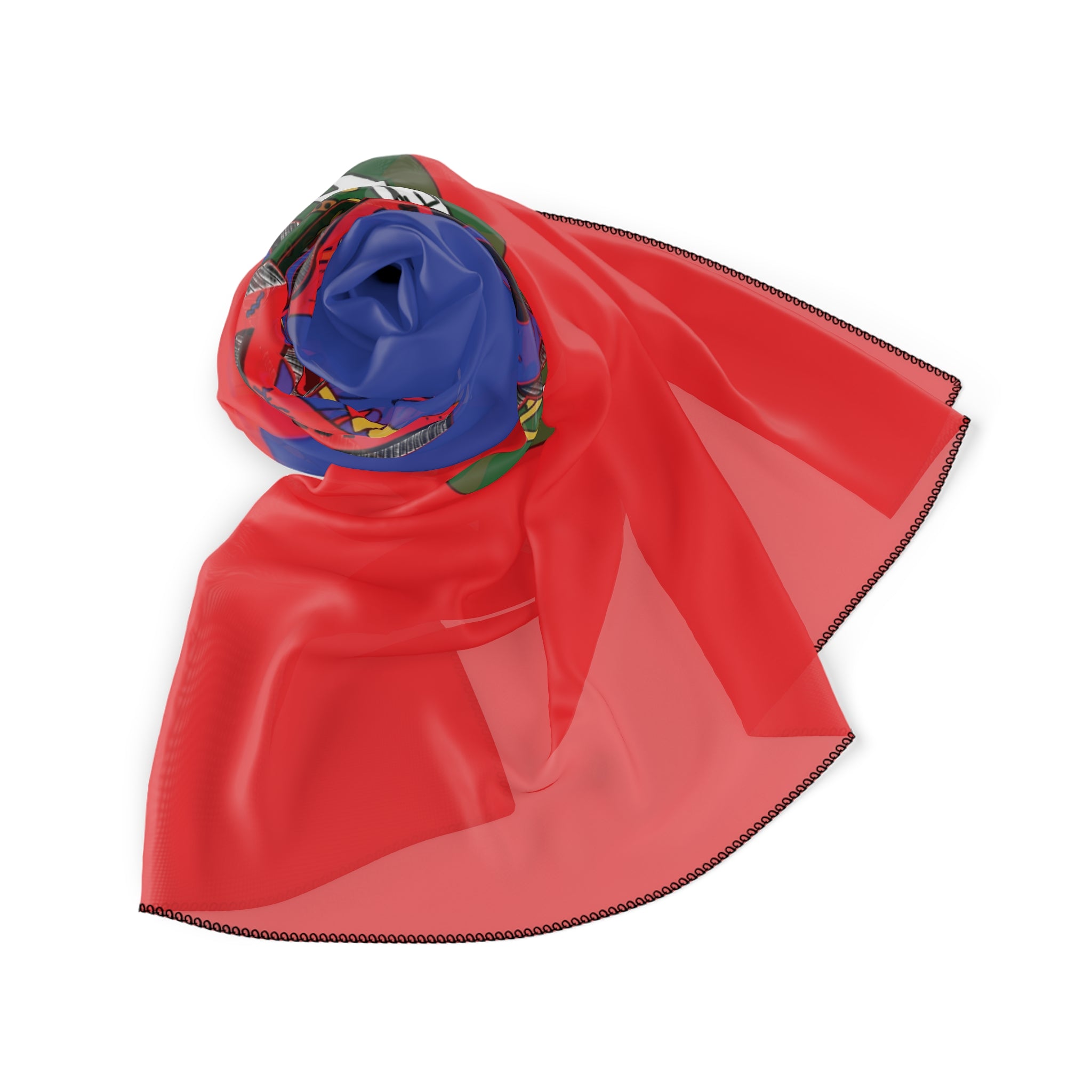 Haiti Flag Scarf with 1804 Crest