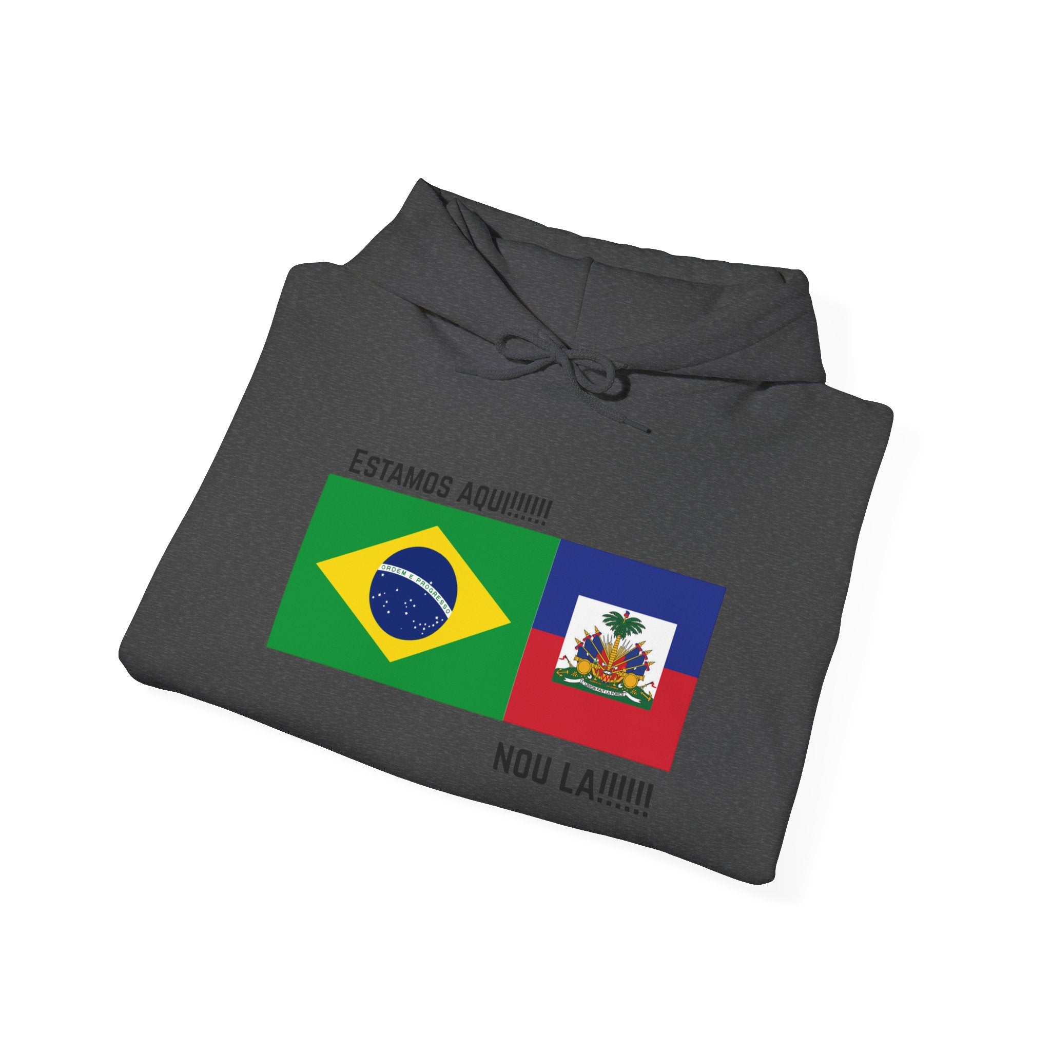Vi-Hoodie Haiti Brazil Flag Hoodie — "Estamos Aqui!!! Nou La!!!!!"