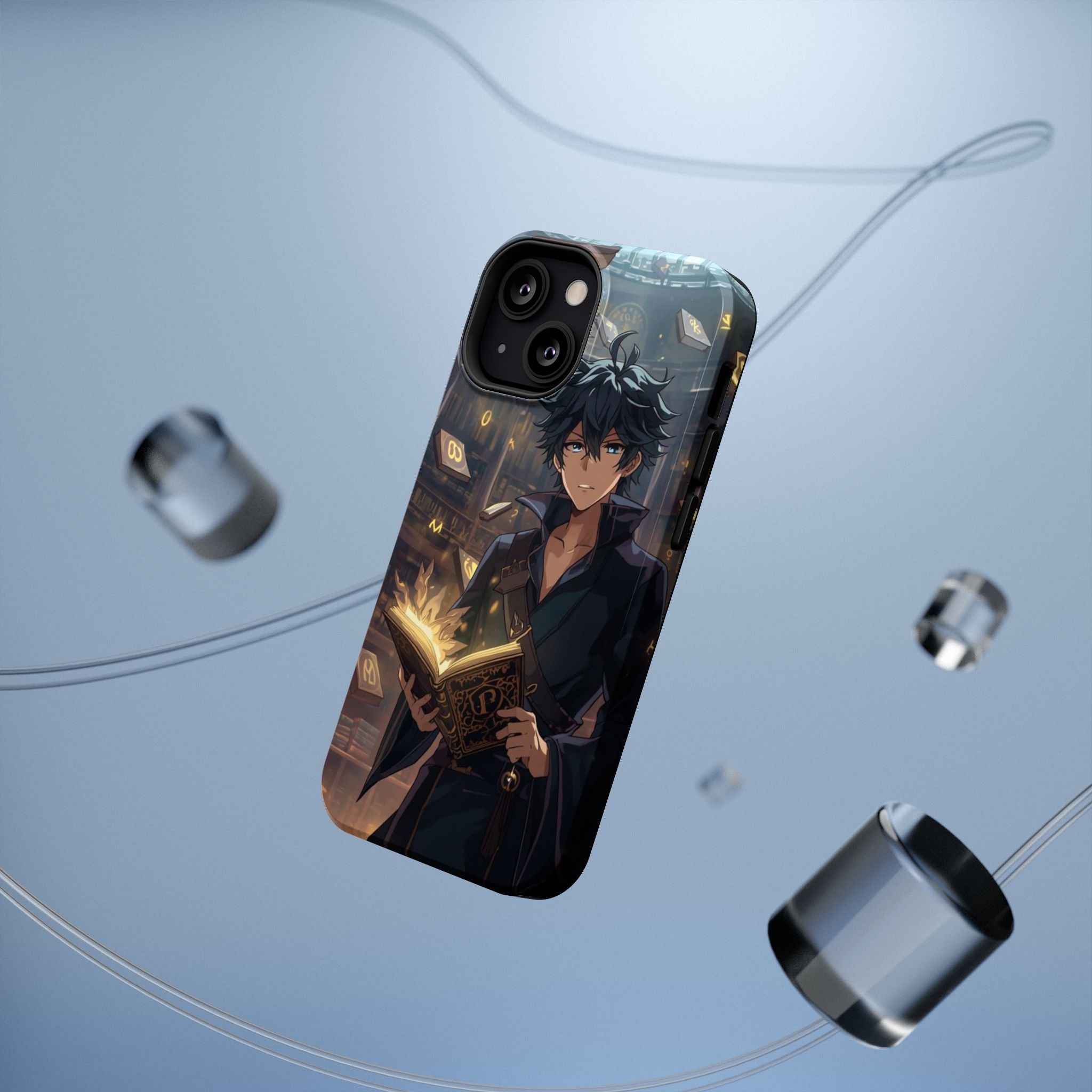 Vi-Anime Mystic Scholar Phone Case — Anime Magic Book Impact-Resistant Case
