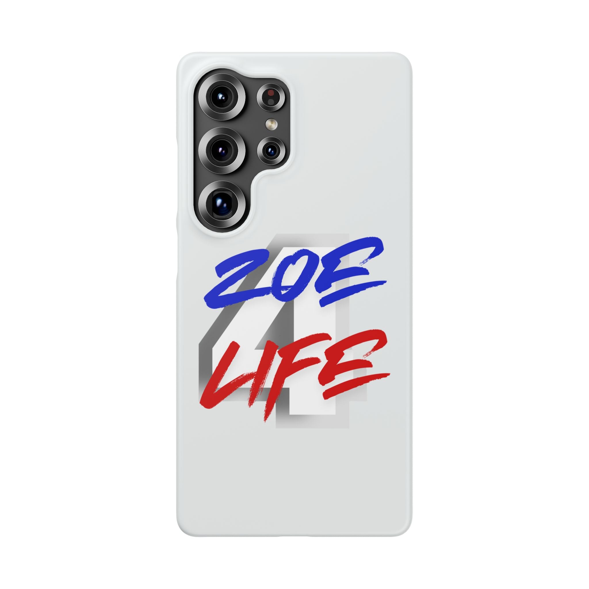 Zoe Life Phone Case - Bold Script Number 4 Snap Case