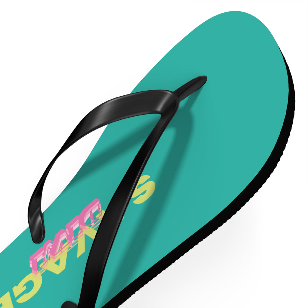 Woman’s Shoes - ‘Savage Diva’ Teal Flip Flops