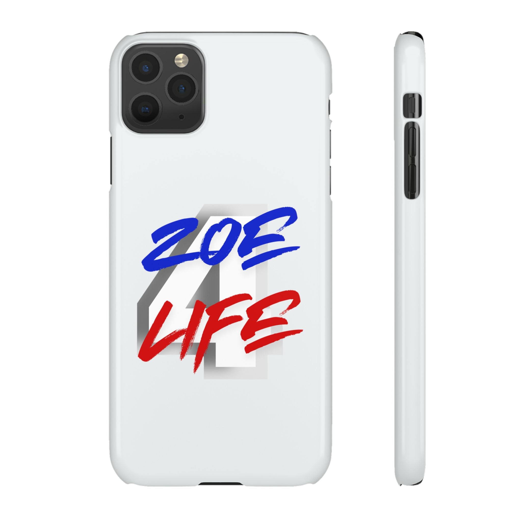 Zoe Life Phone Case - Bold Script Number 4 Snap Case