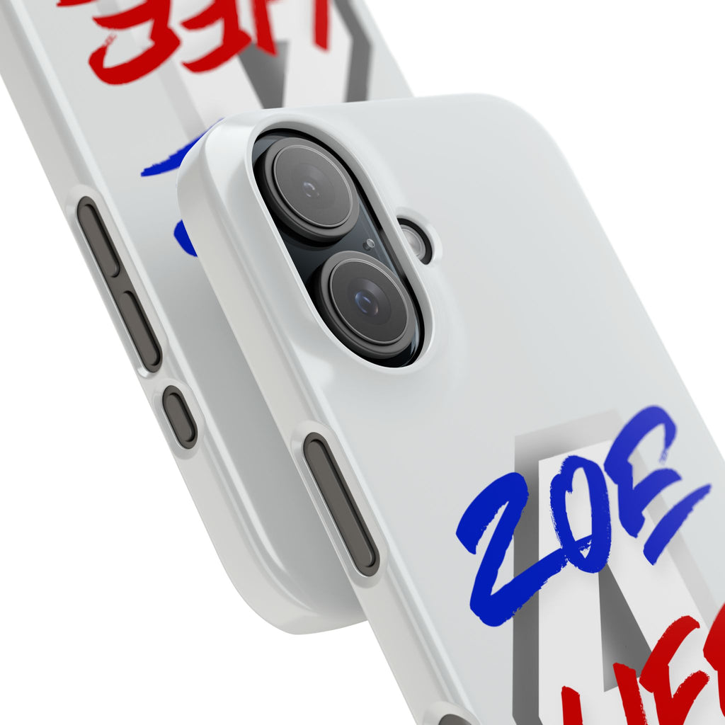 Zoe Life Phone Case - Bold Script Number 4 Snap Case