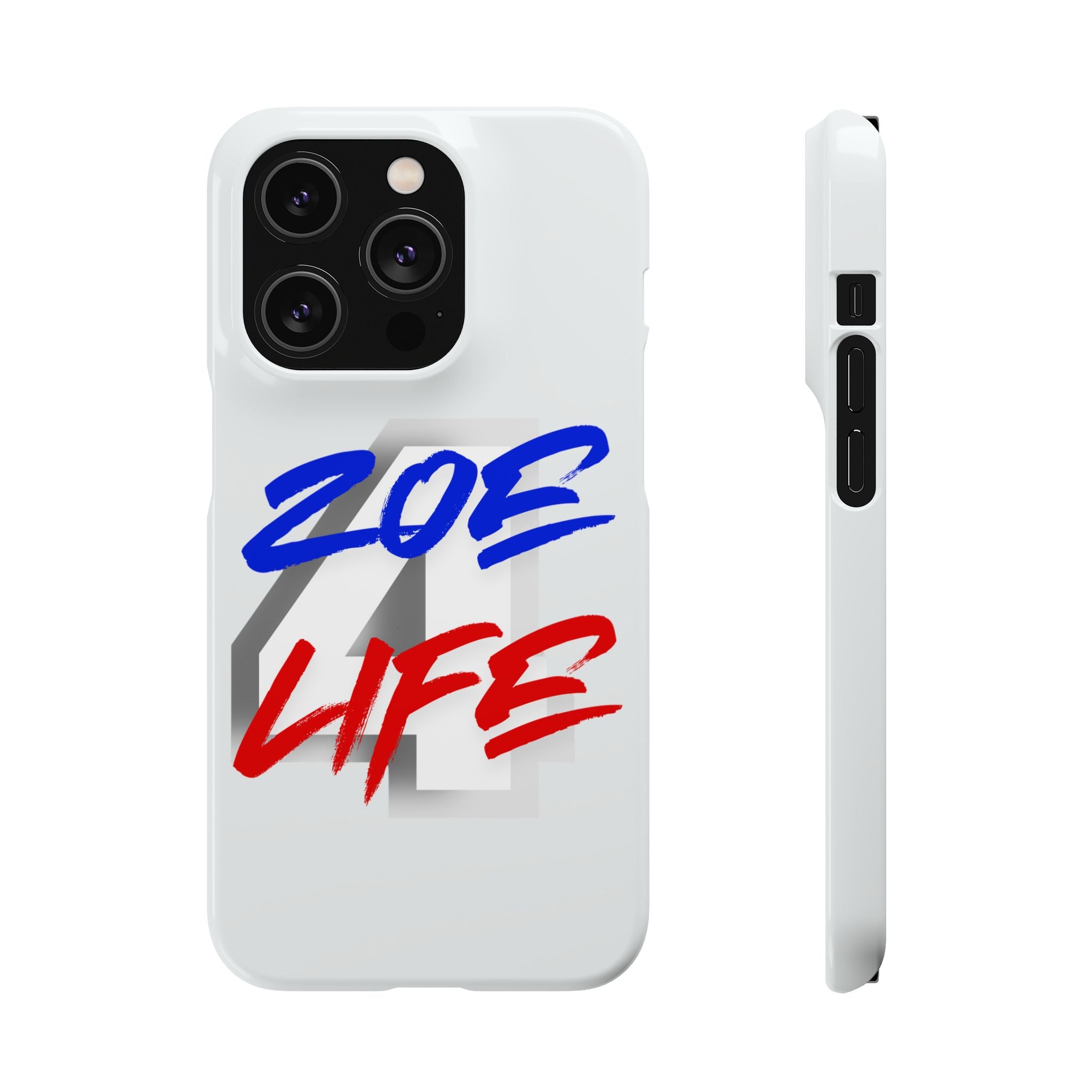 Zoe Life Phone Case - Bold Script Number 4 Snap Case