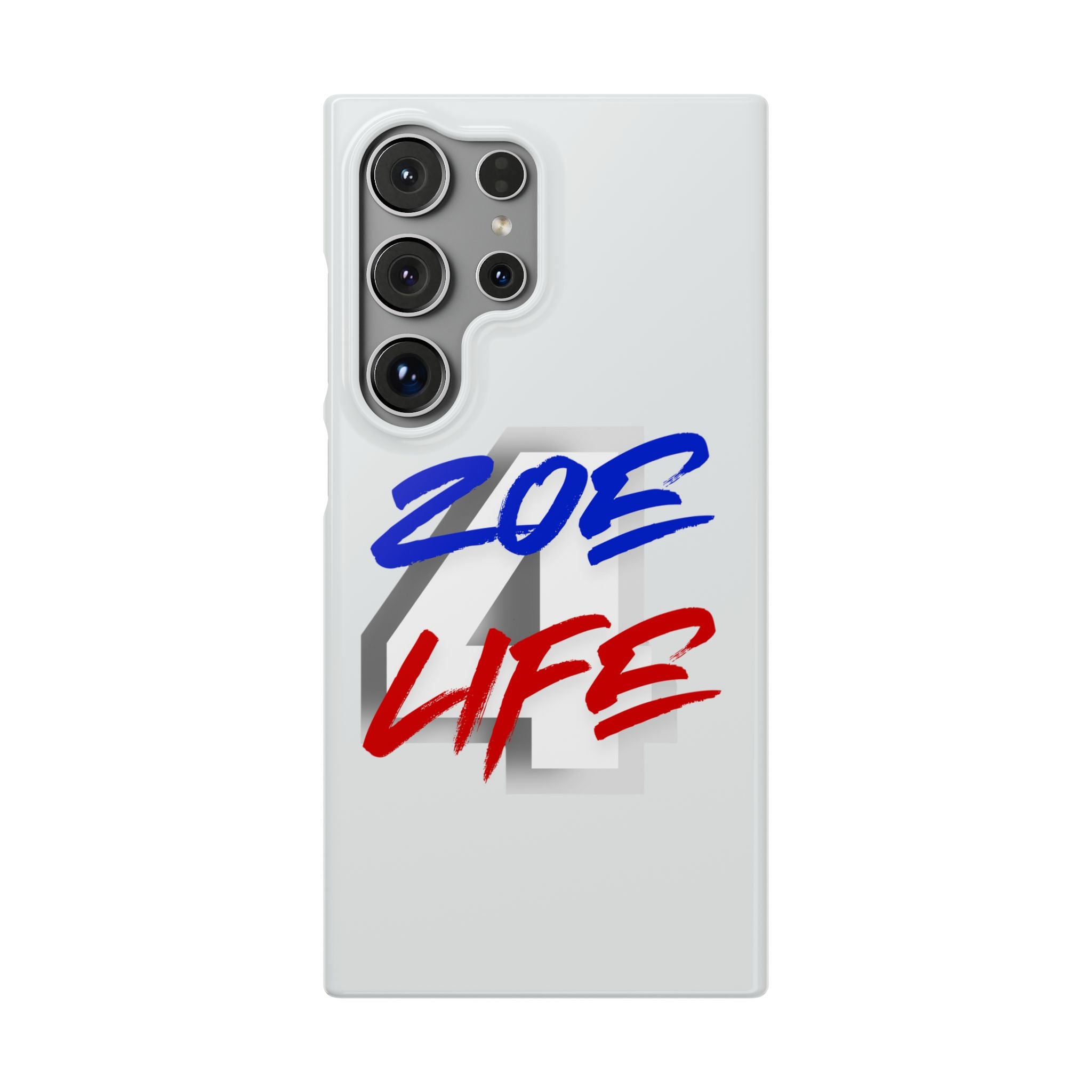 Zoe Life Phone Case - Bold Script Number 4 Snap Case
