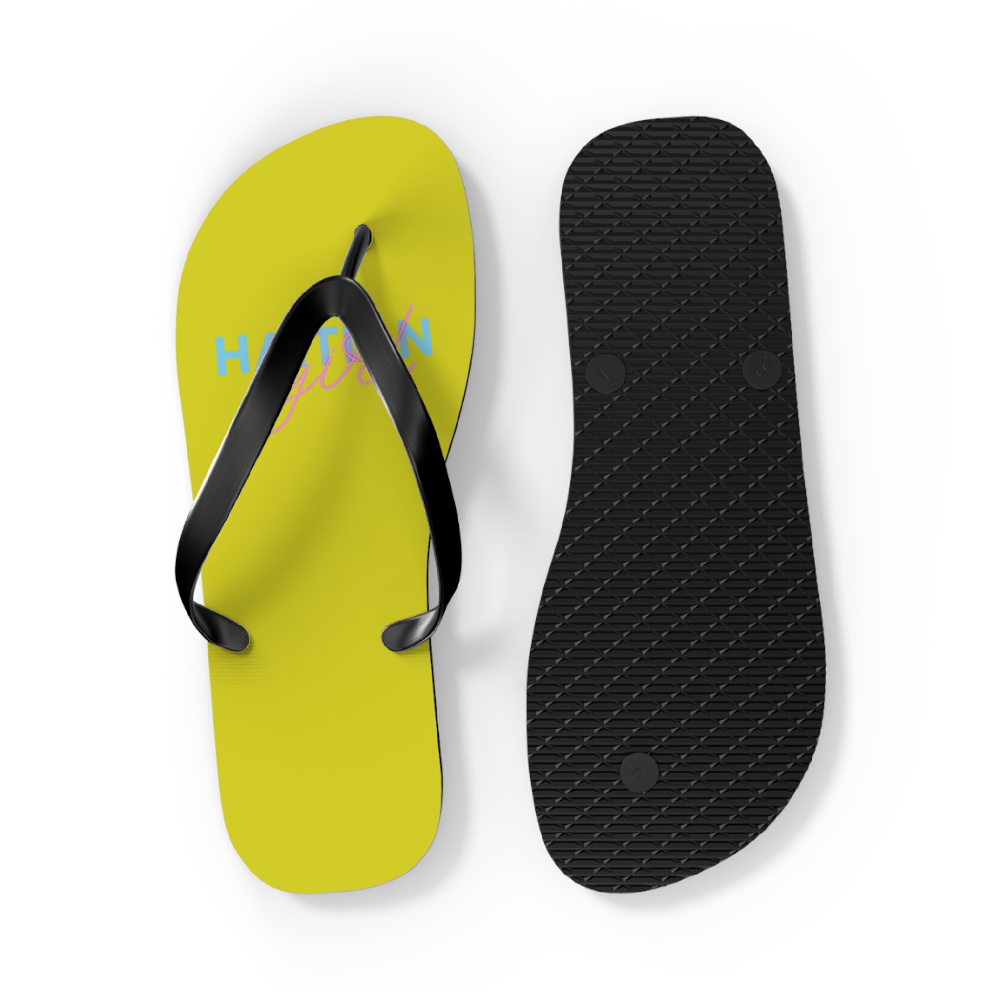 Yellow 'Hawaiian' Flip Flops — Tropical Beach Sandal