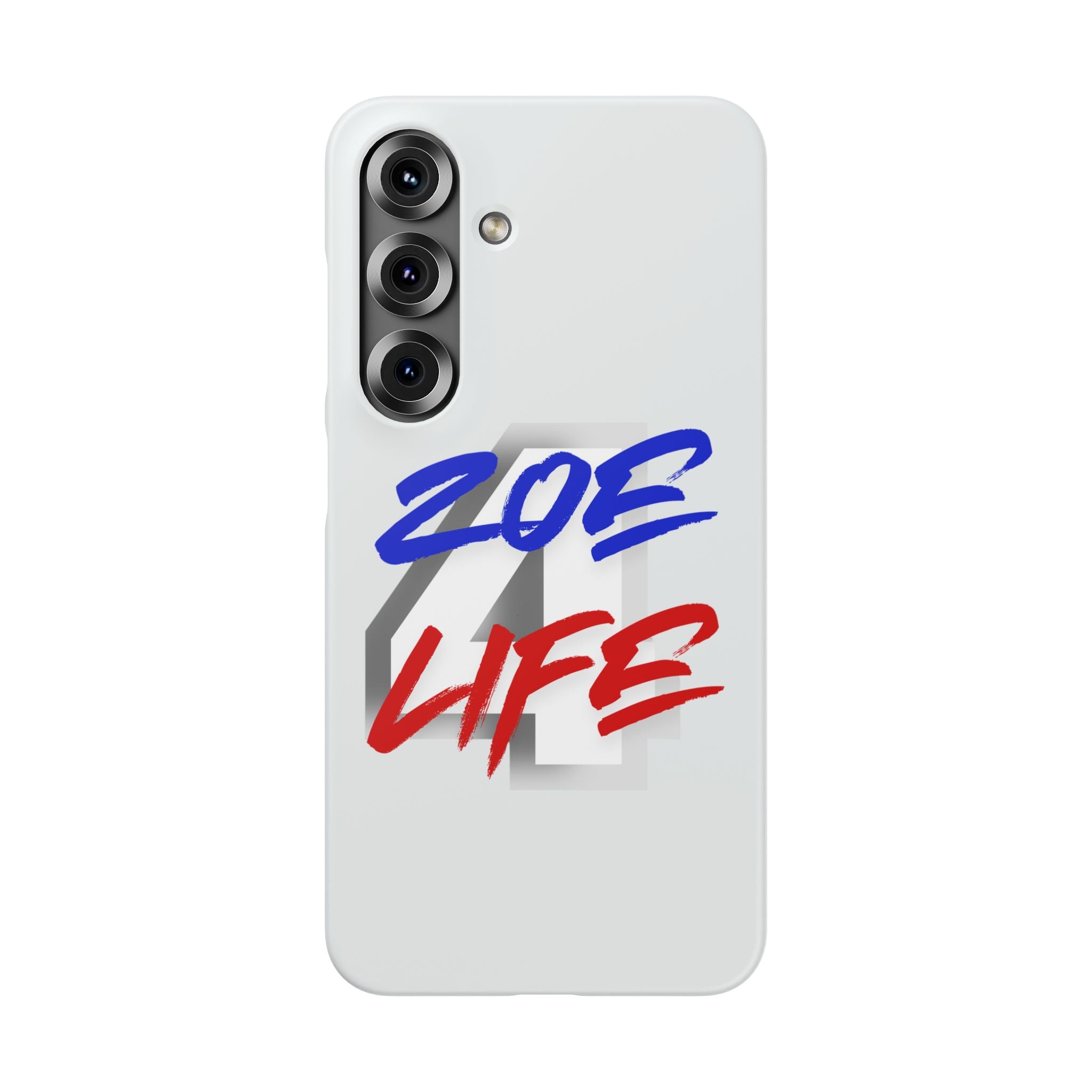 Zoe Life Phone Case - Bold Script Number 4 Snap Case