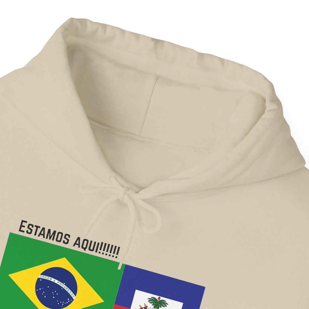 Vi-Hoodie Haiti Brazil Flag Hoodie — "Estamos Aqui!!! Nou La!!!!!"