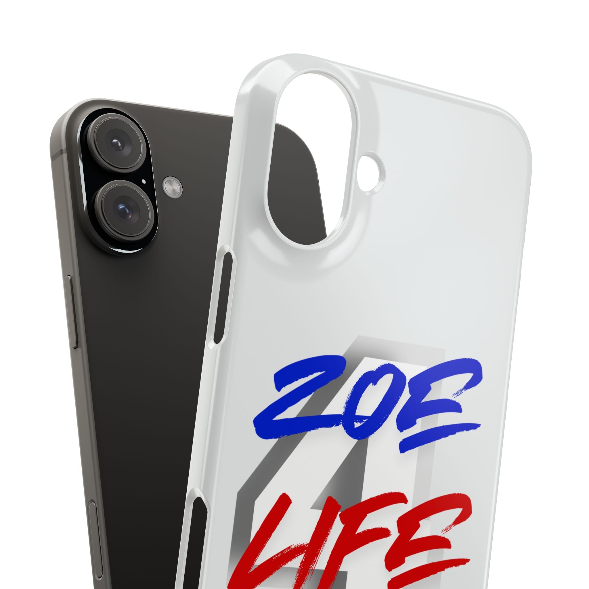 Zoe Life Phone Case - Bold Script Number 4 Snap Case