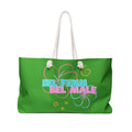 Tropical French Phrase Weekender Bag — 'Bel Famn Bel Malé' Floral Travel Tote l
