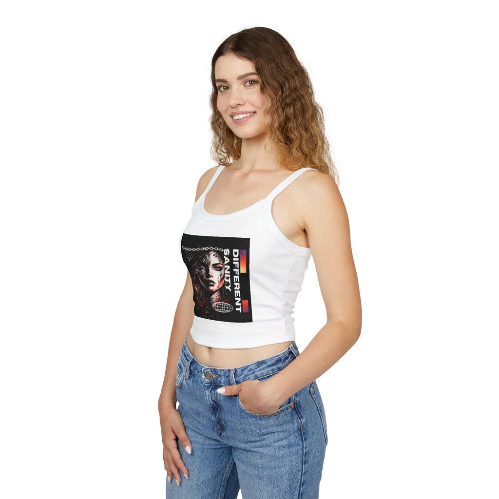 Women's Cropped Vi-Tank -  Women's Spaghetti Strap Tank Top