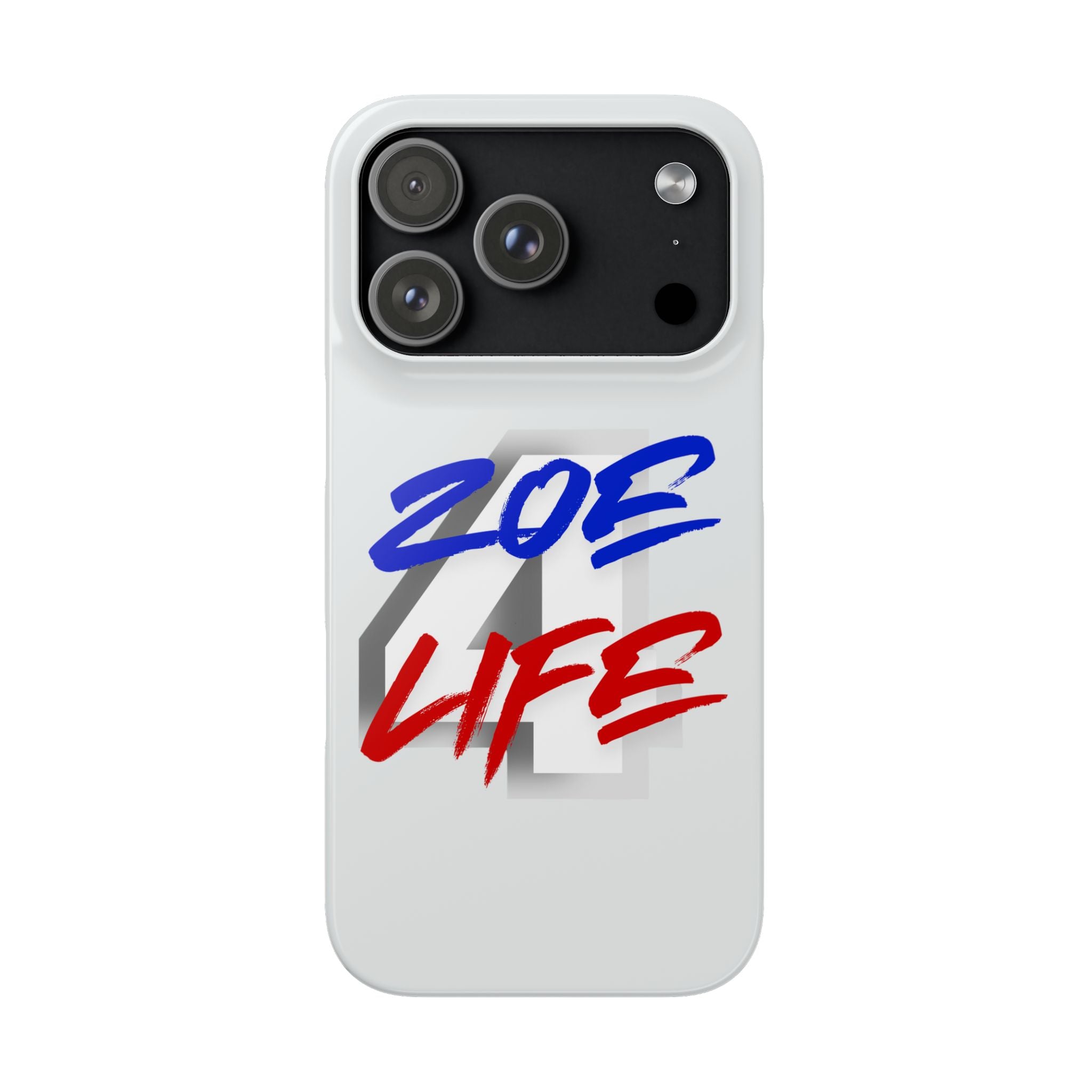 Zoe Life Phone Case - Bold Script Number 4 Snap Case
