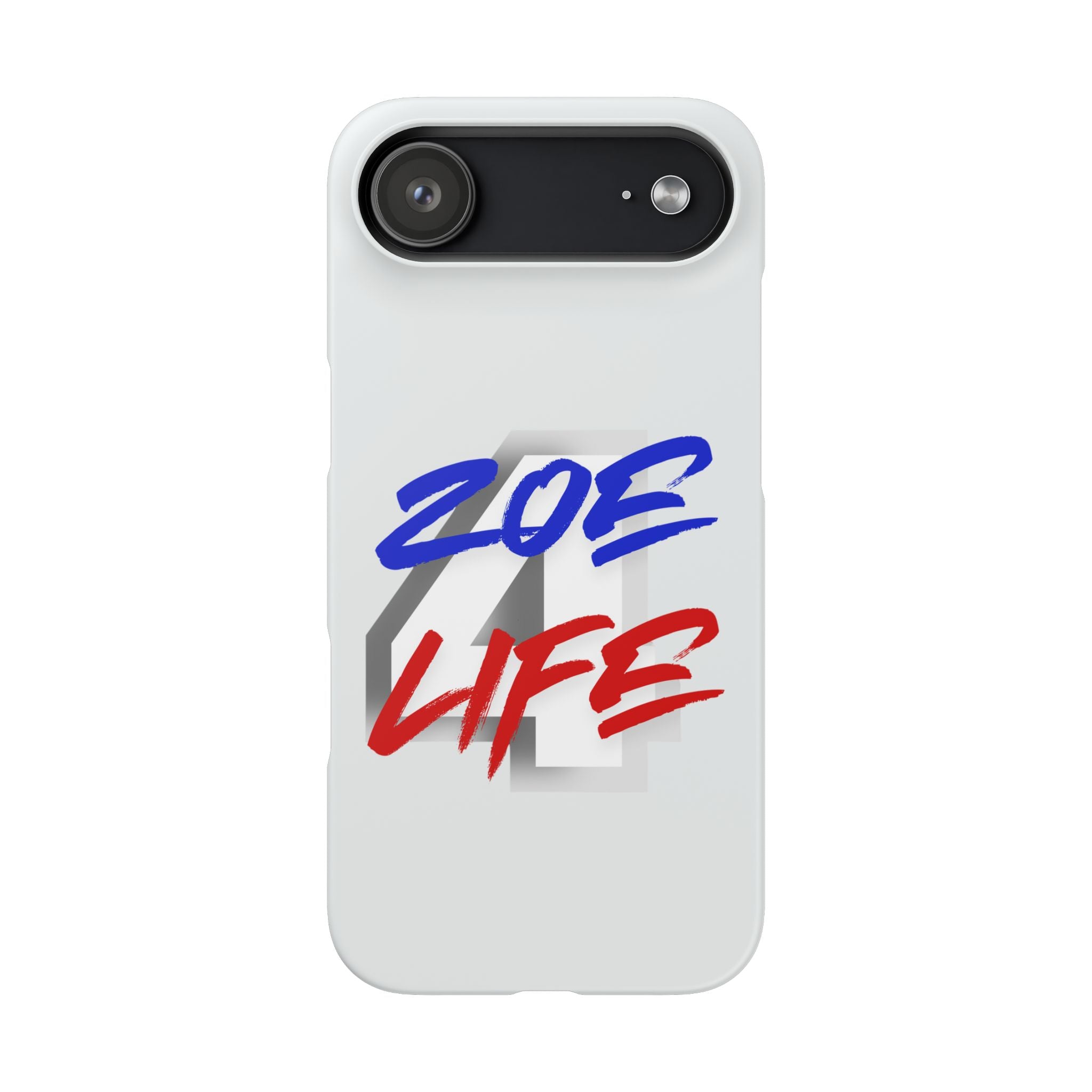 Zoe Life Phone Case - Bold Script Number 4 Snap Case