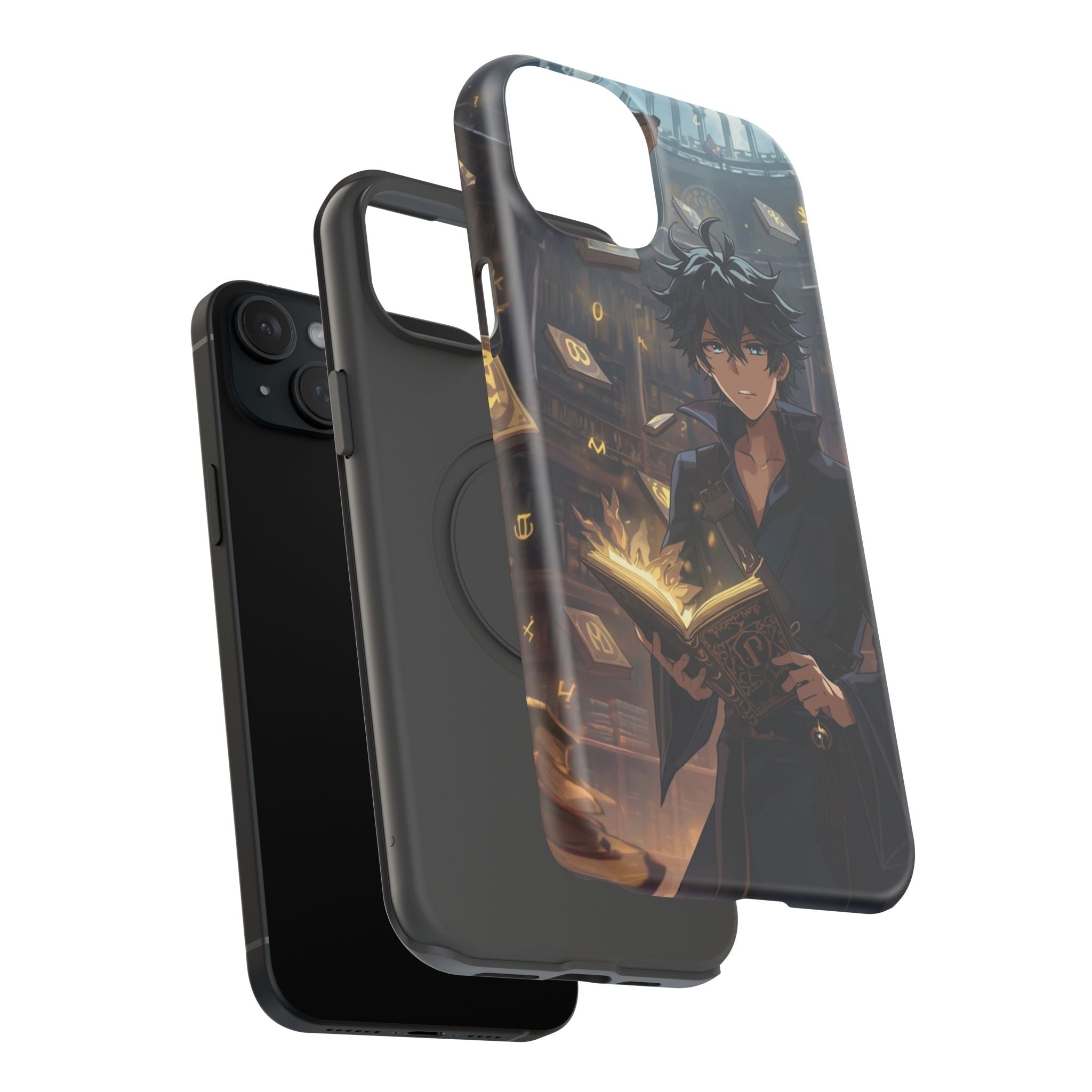 Vi-Anime Mystic Scholar Phone Case — Anime Magic Book Impact-Resistant Case