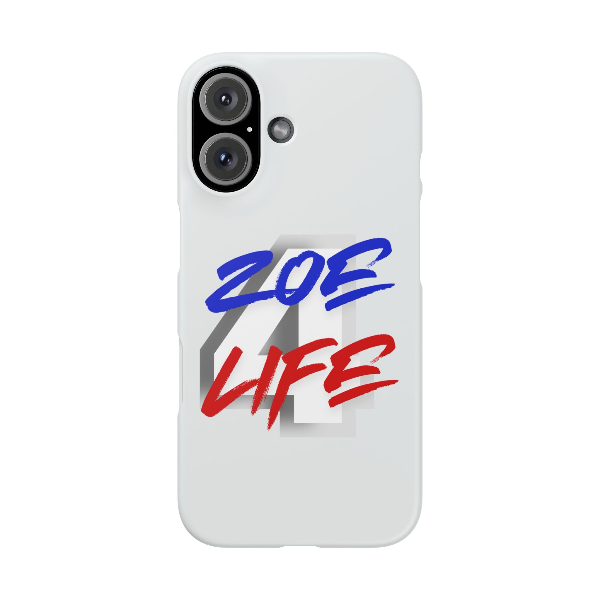 Zoe Life Phone Case - Bold Script Number 4 Snap Case