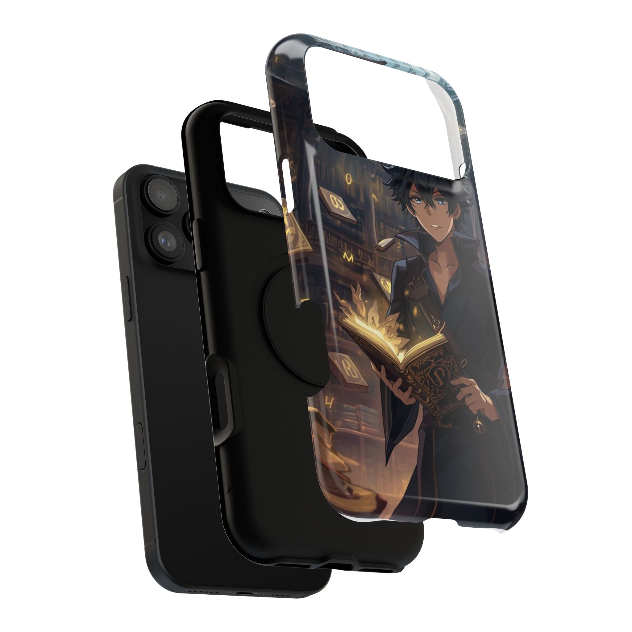 Vi-Anime Mystic Scholar Phone Case — Anime Magic Book Impact-Resistant Case