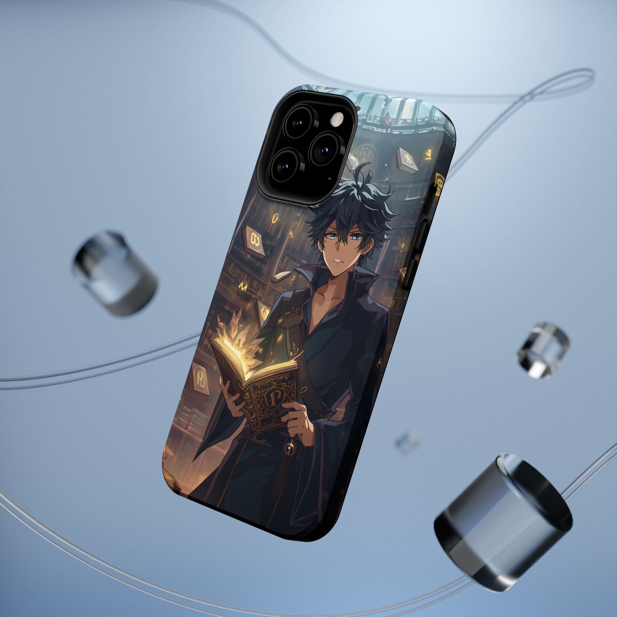 Vi-Anime Mystic Scholar Phone Case — Anime Magic Book Impact-Resistant Case