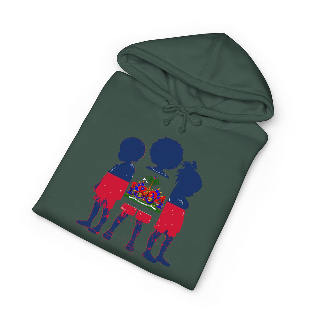Vi-Hoodie — Haitian Pride Hoodie — Children Silhouette with Flag