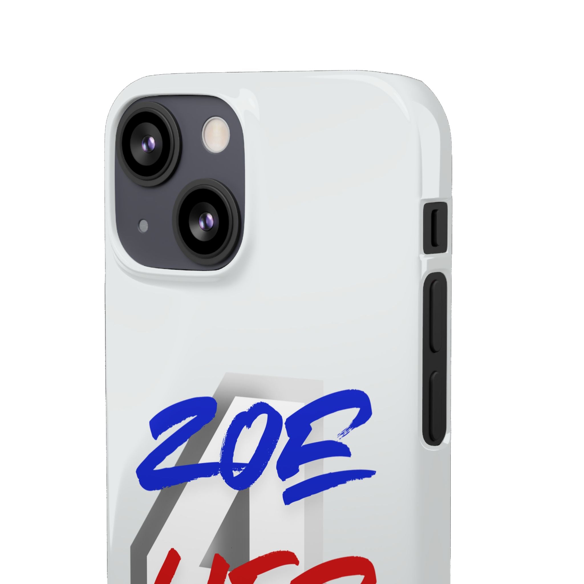 Zoe Life Phone Case - Bold Script Number 4 Snap Case