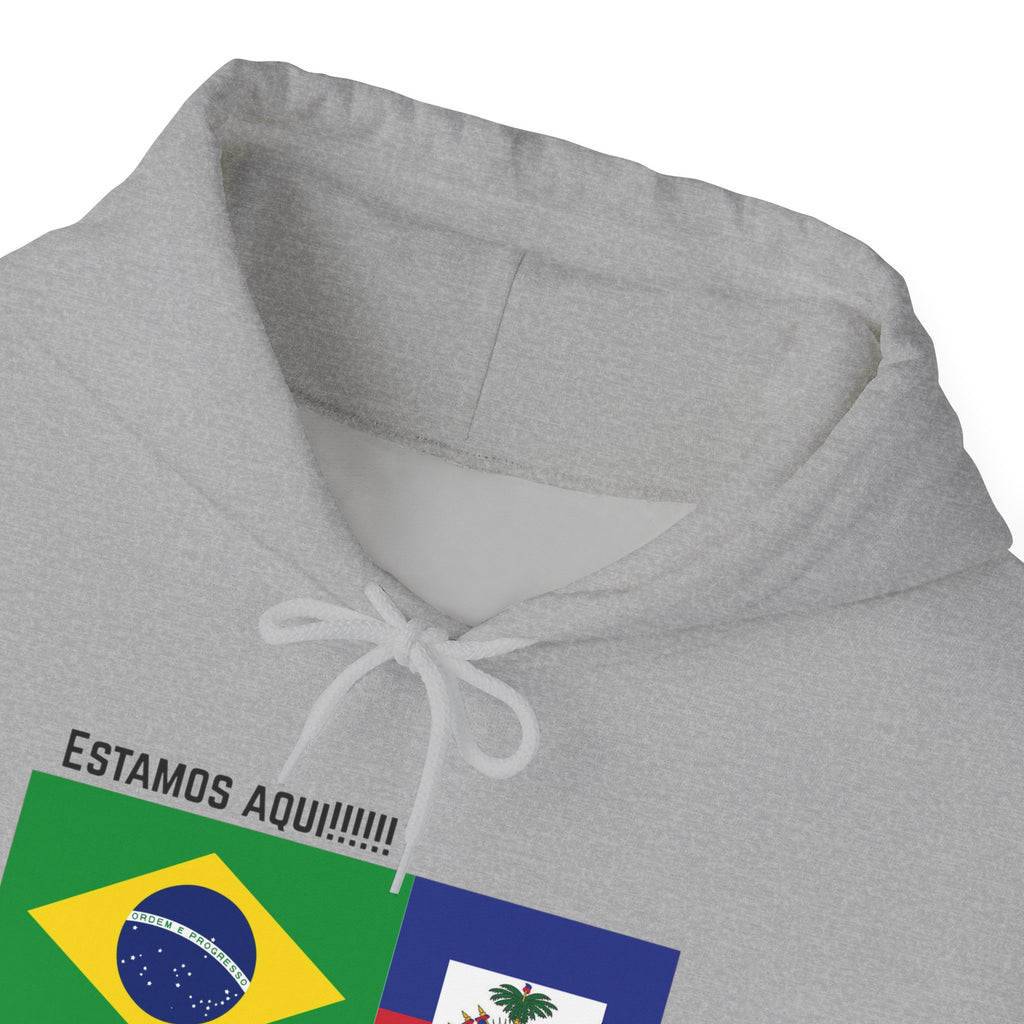 Vi-Hoodie Haiti Brazil Flag Hoodie — "Estamos Aqui!!! Nou La!!!!!"