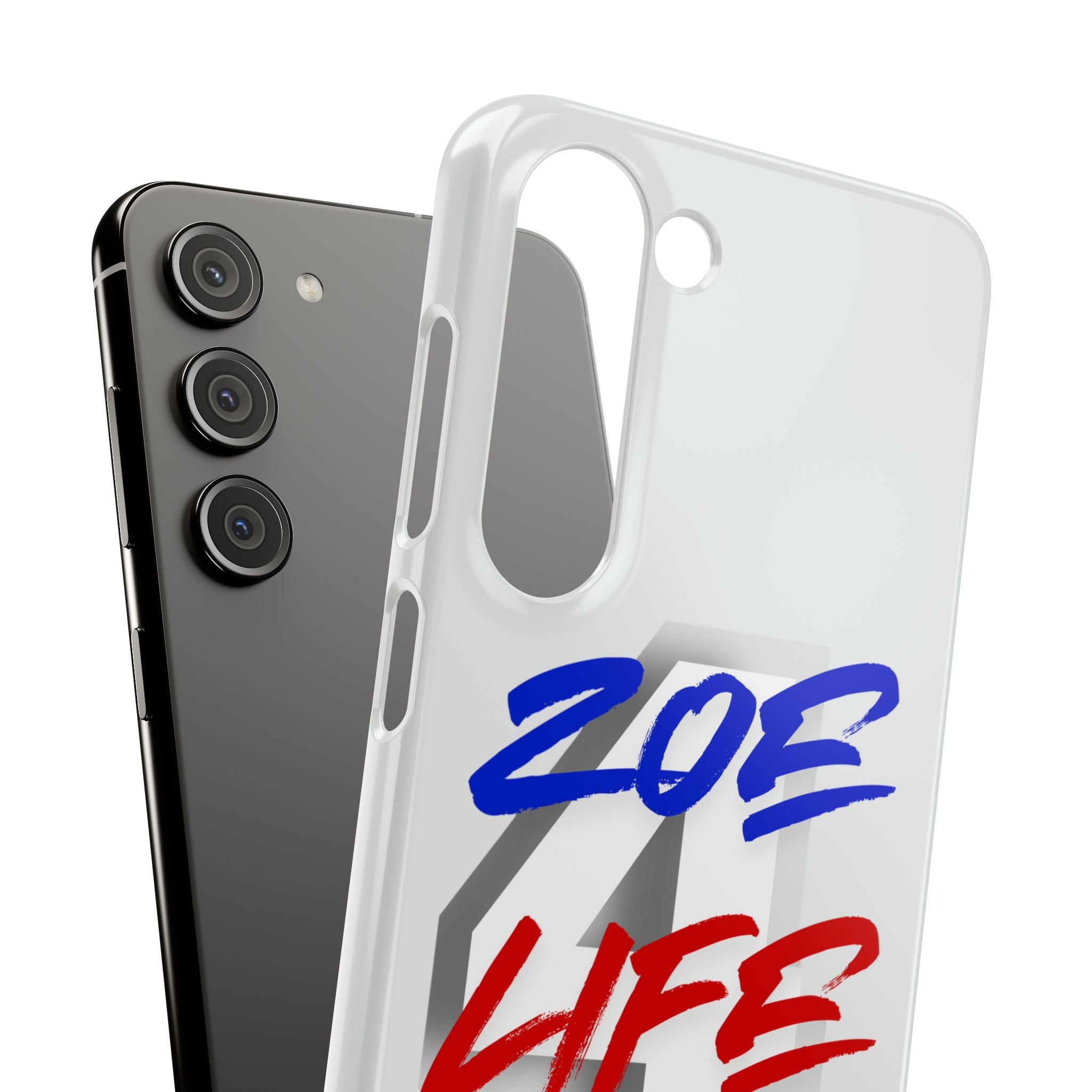 Zoe Life Phone Case - Bold Script Number 4 Snap Case