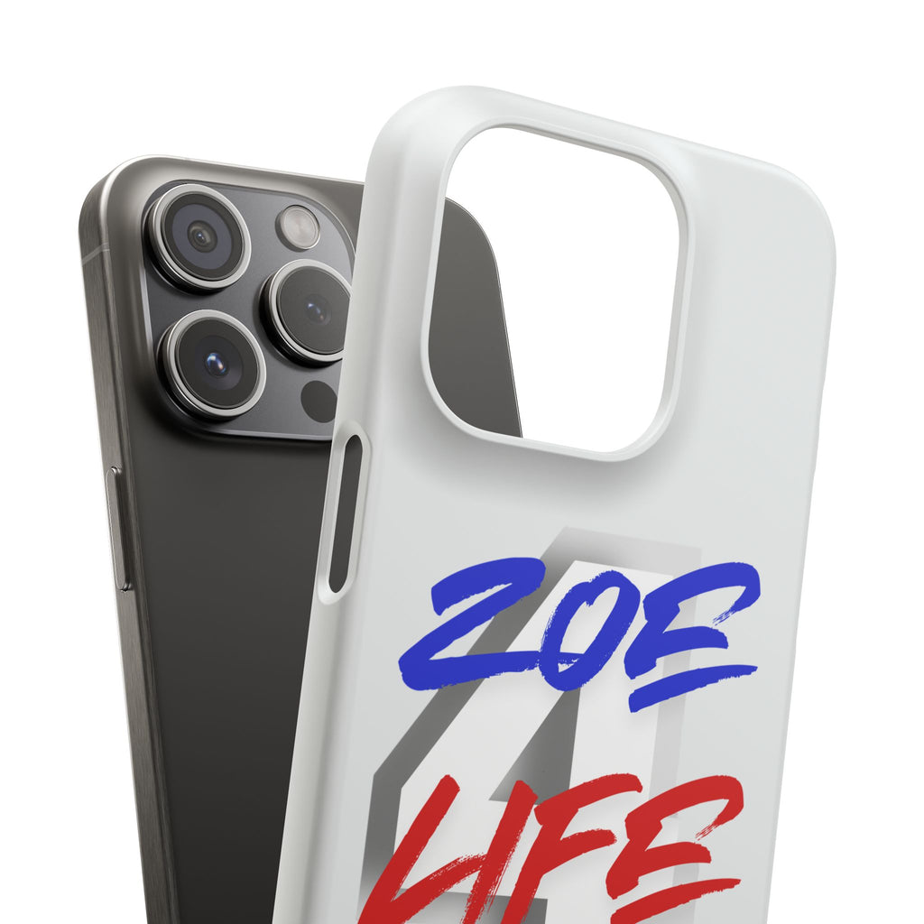 Zoe Life Phone Case - Bold Script Number 4 Snap Case