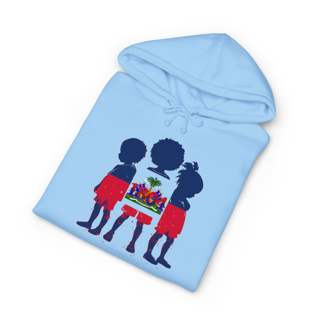 Vi-Hoodie — Haitian Pride Hoodie — Children Silhouette with Flag