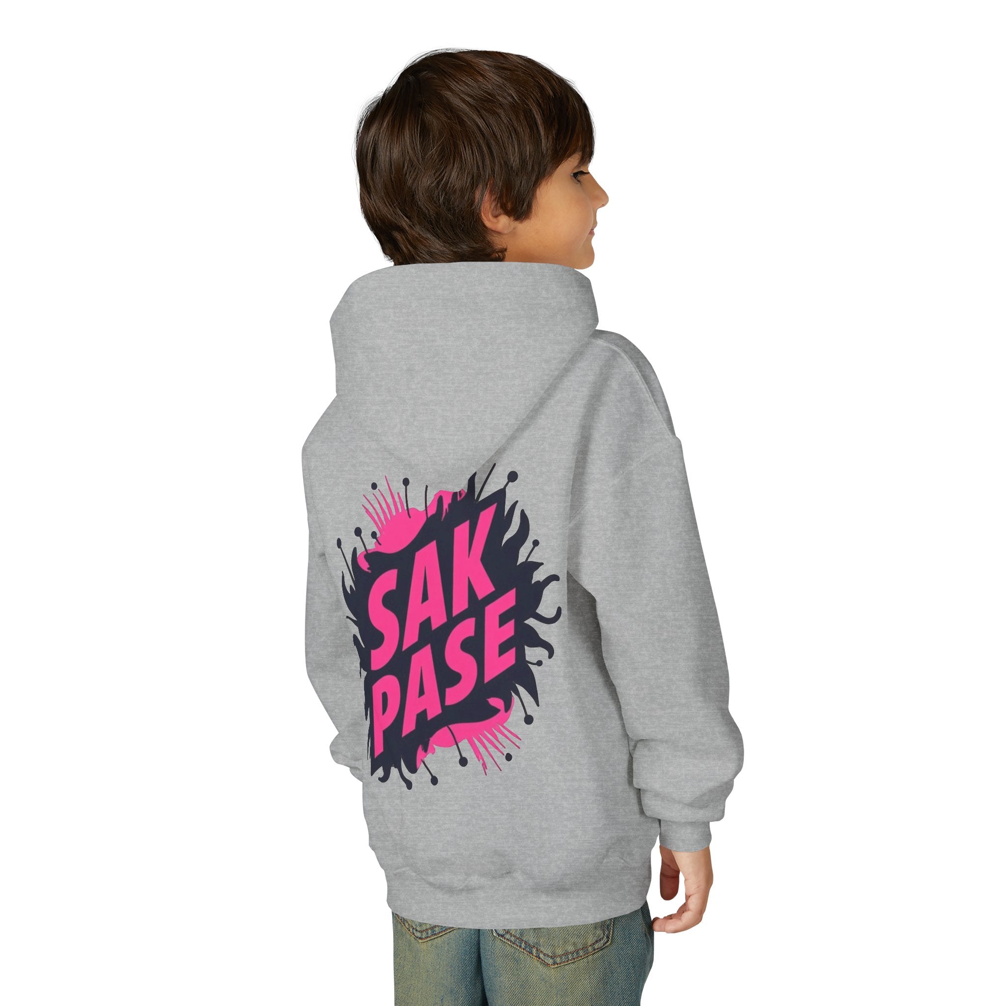Little Vi Vi-Hoodie — Pink “SAK PASE” Creole Splash Graphic