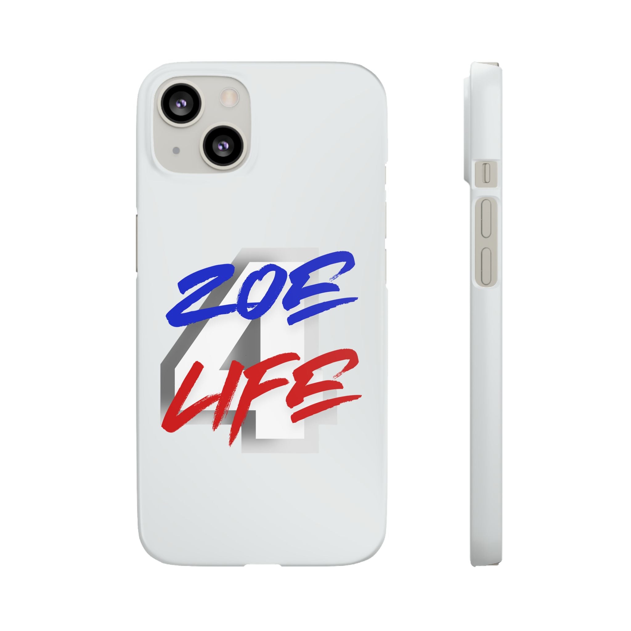 Zoe Life Phone Case - Bold Script Number 4 Snap Case