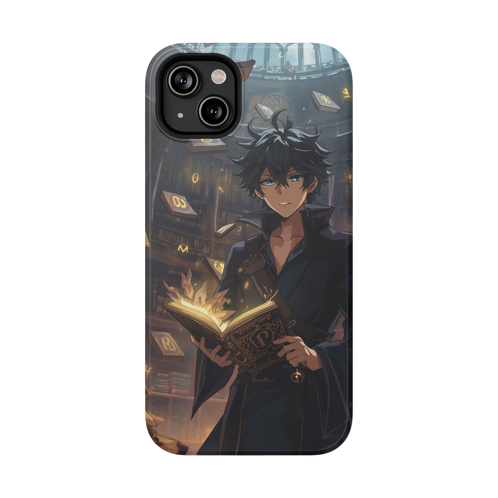 Vi-Anime Mystic Scholar Phone Case — Anime Magic Book Impact-Resistant Case