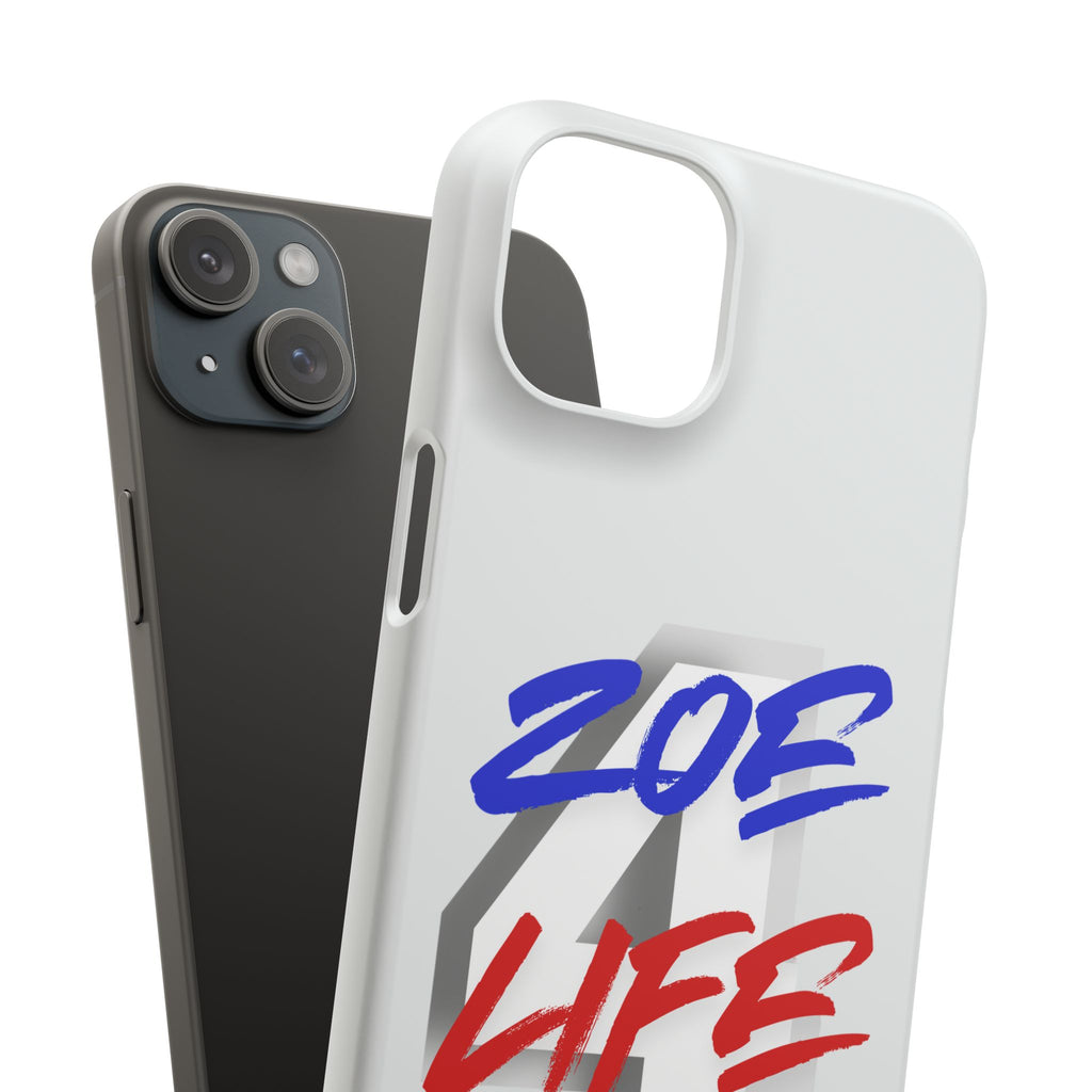 Zoe Life Phone Case - Bold Script Number 4 Snap Case
