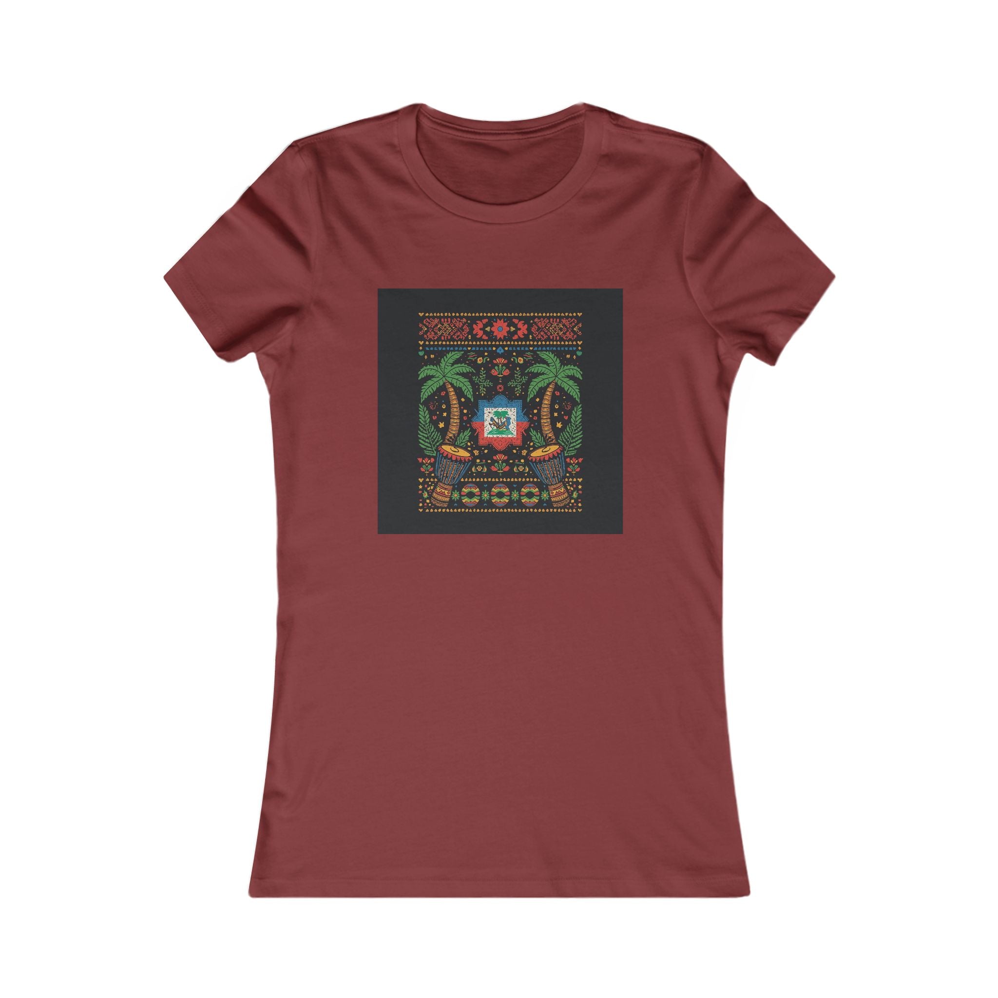 Womens Vi-Top — Colorful Folk Art Floral