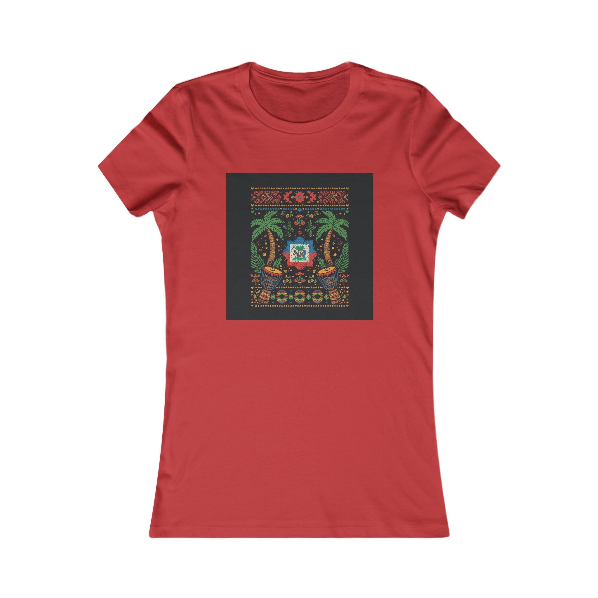 Womens Vi-Top — Colorful Folk Art Floral