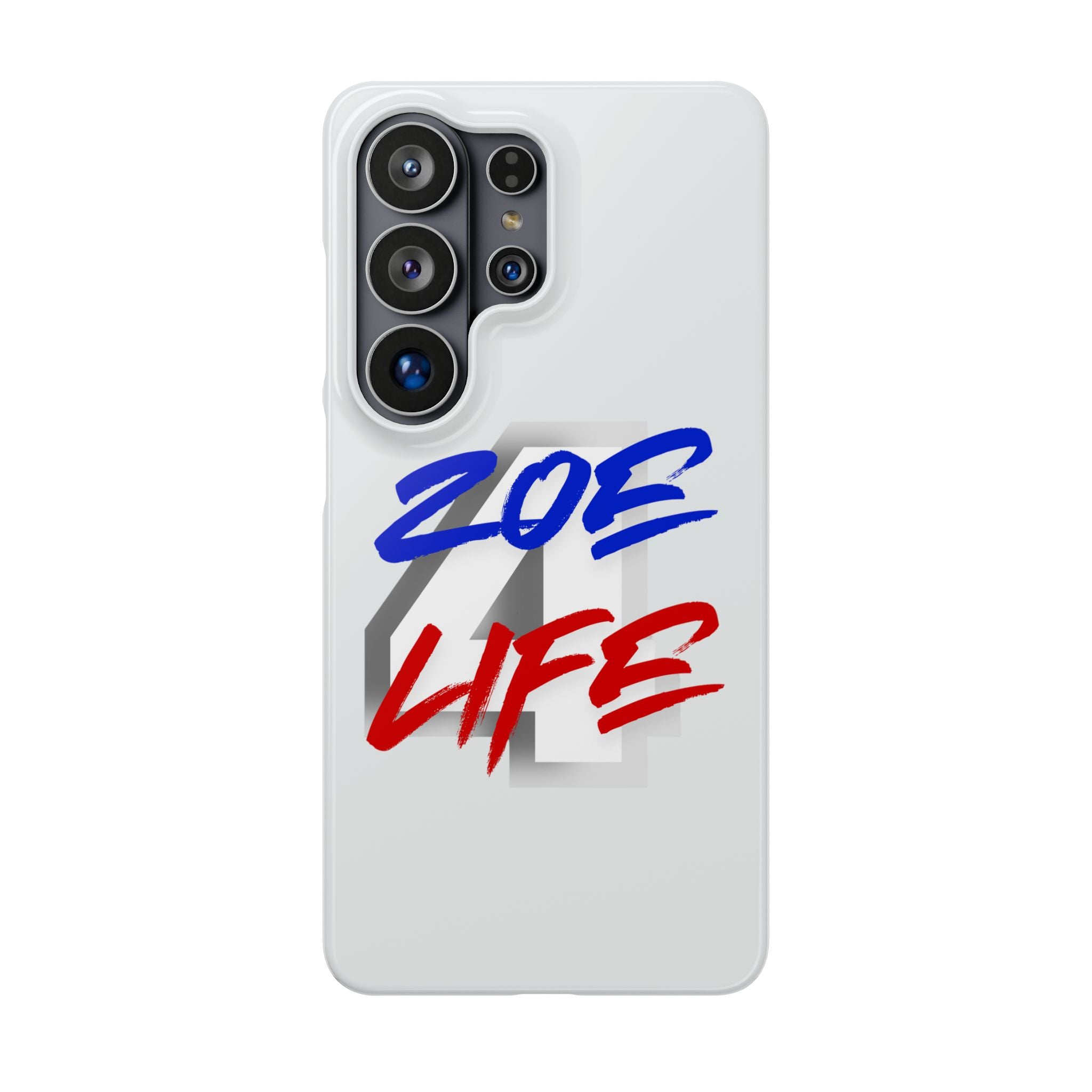 Zoe Life Phone Case - Bold Script Number 4 Snap Case