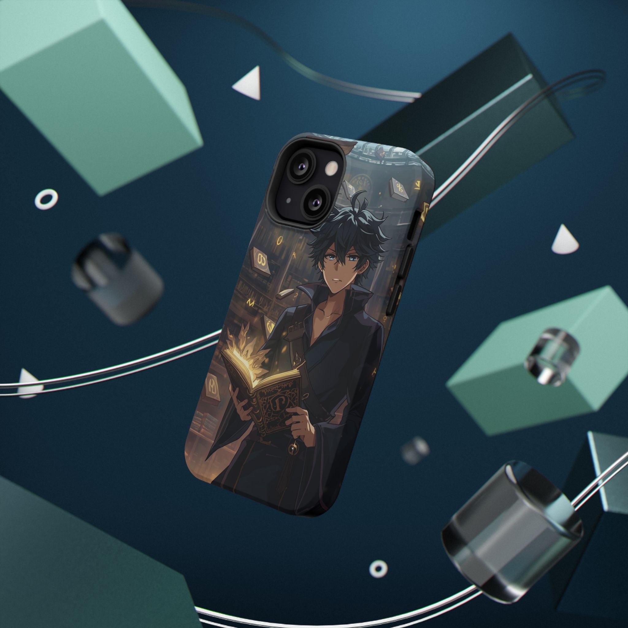 Vi-Anime Mystic Scholar Phone Case — Anime Magic Book Impact-Resistant Case