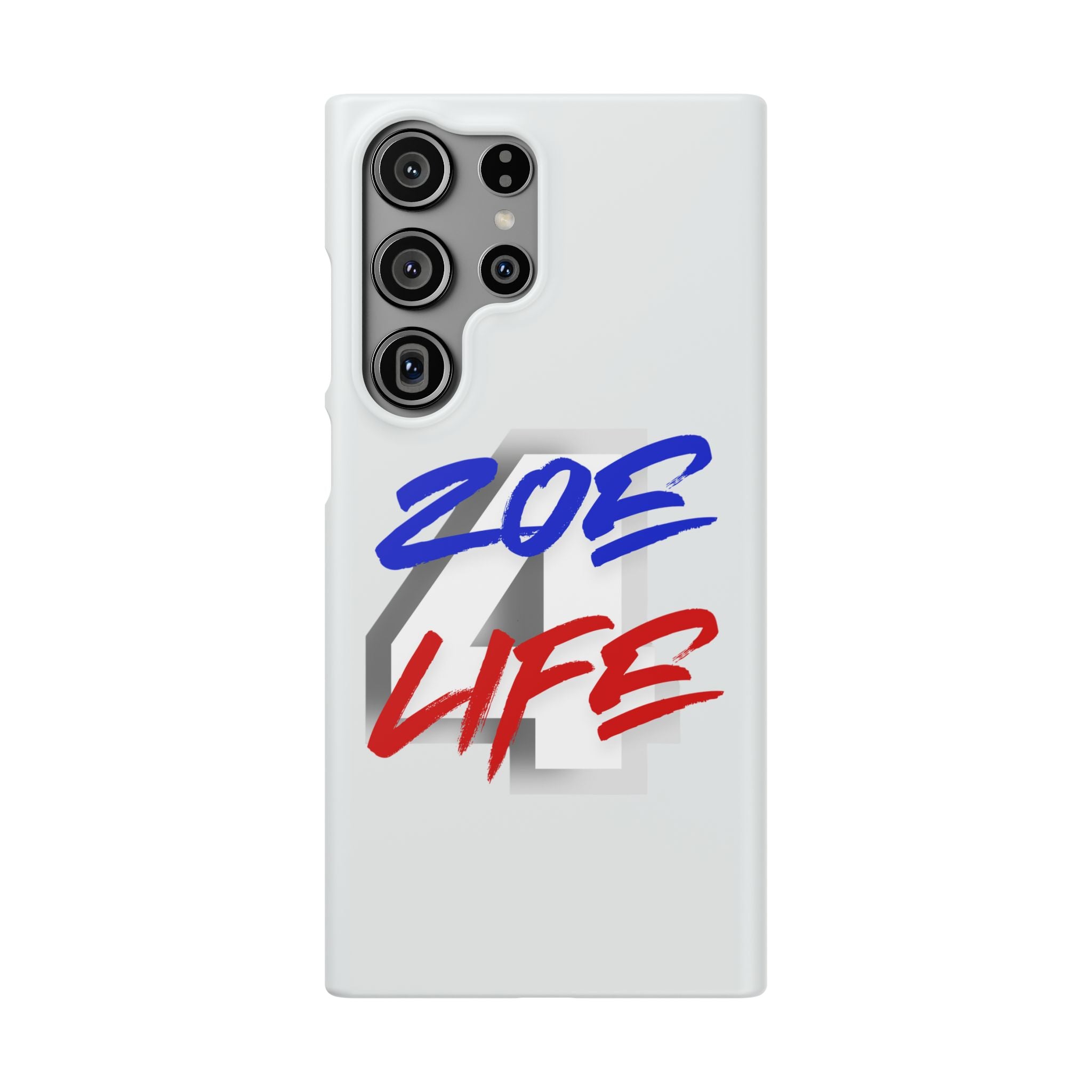 Zoe Life Phone Case - Bold Script Number 4 Snap Case