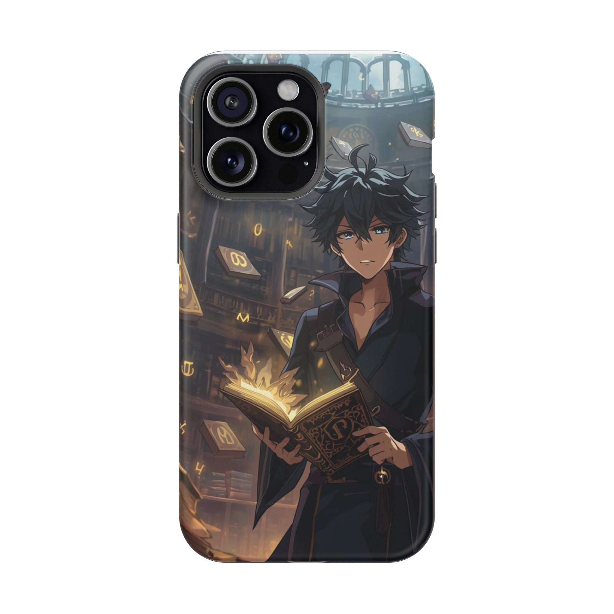 Vi-Anime Mystic Scholar Phone Case — Anime Magic Book Impact-Resistant Case