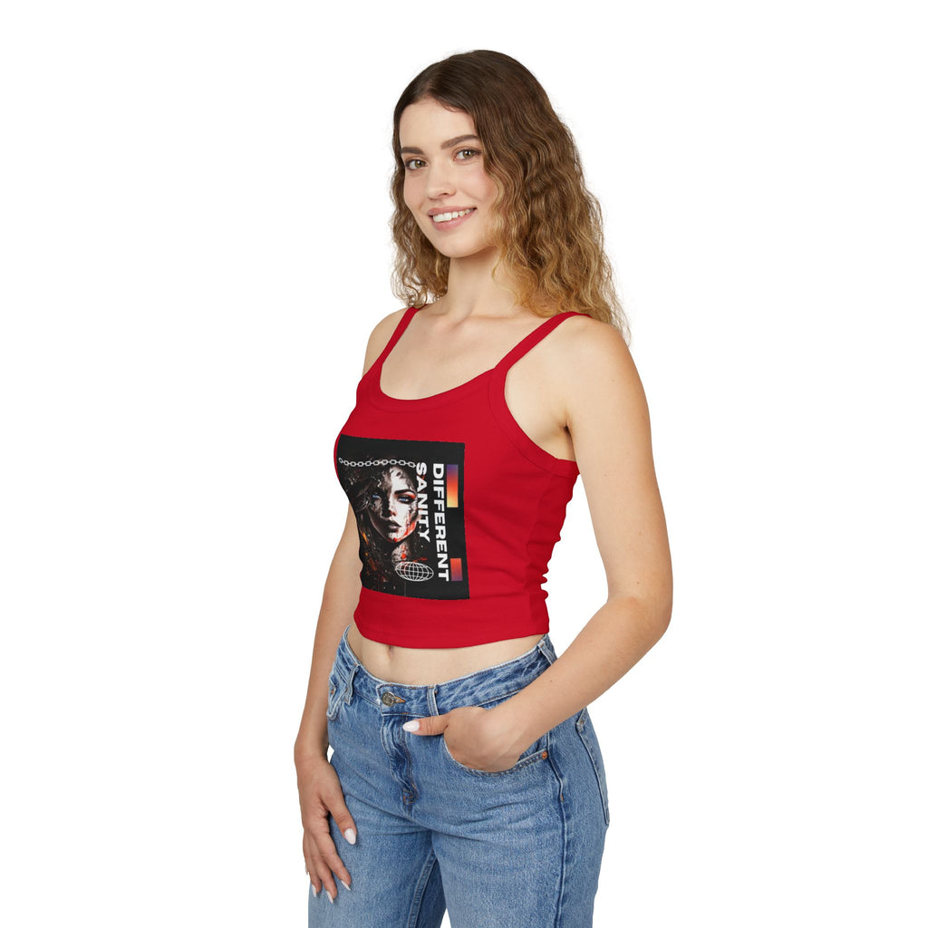 Women's Cropped Vi-Tank -  Women's Spaghetti Strap Tank Top