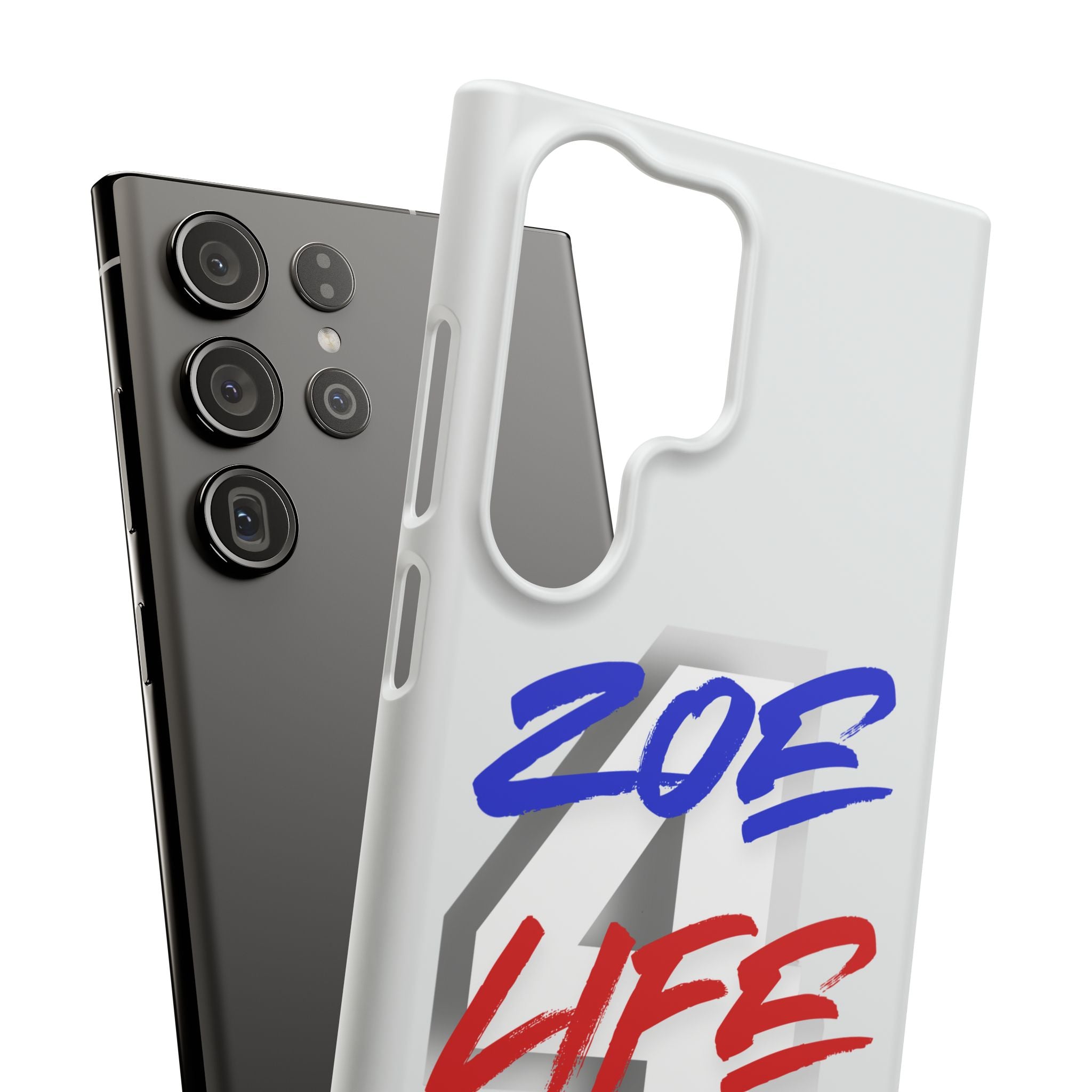 Zoe Life Phone Case - Bold Script Number 4 Snap Case