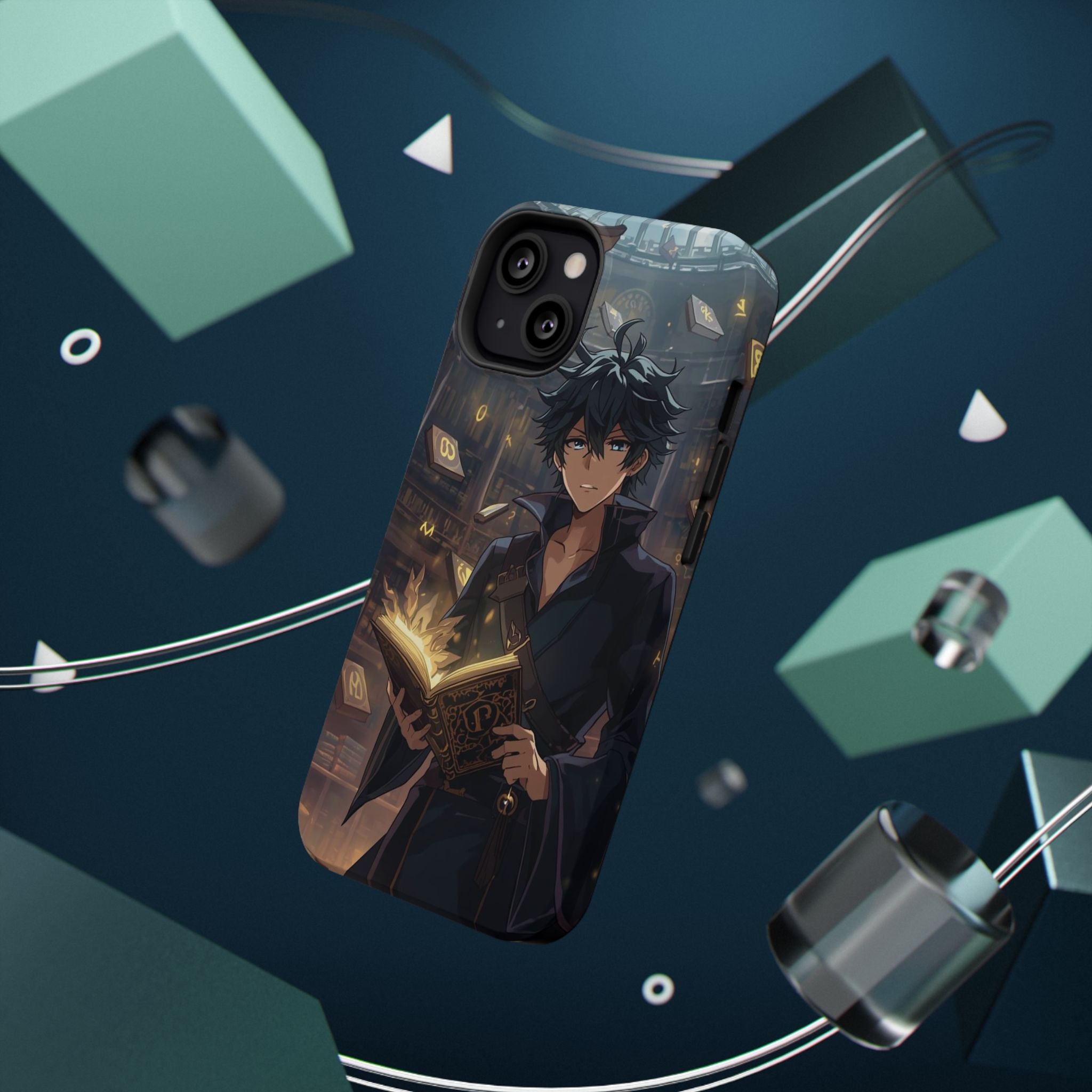 Vi-Anime Mystic Scholar Phone Case — Anime Magic Book Impact-Resistant Case