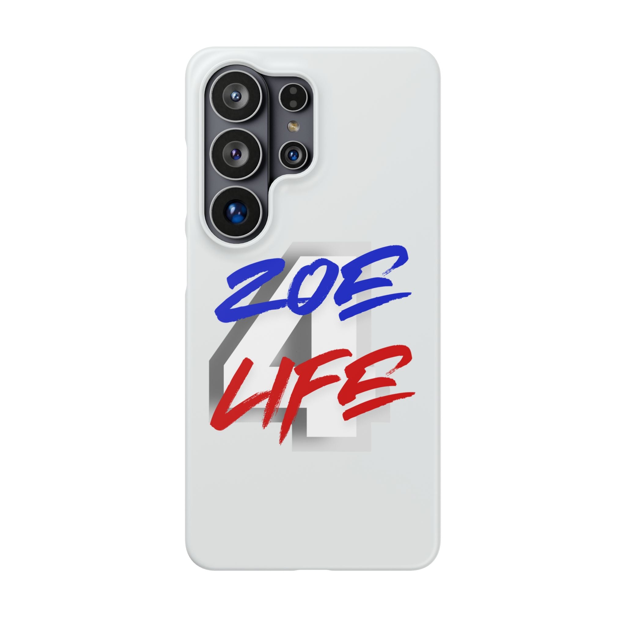 Zoe Life Phone Case - Bold Script Number 4 Snap Case