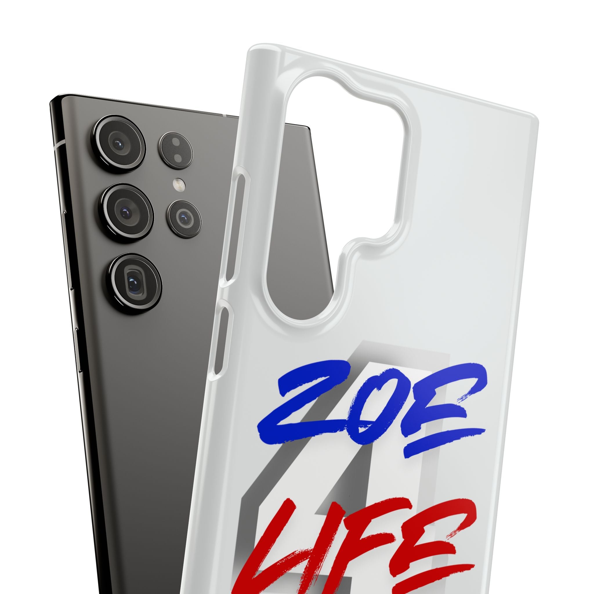 Zoe Life Phone Case - Bold Script Number 4 Snap Case