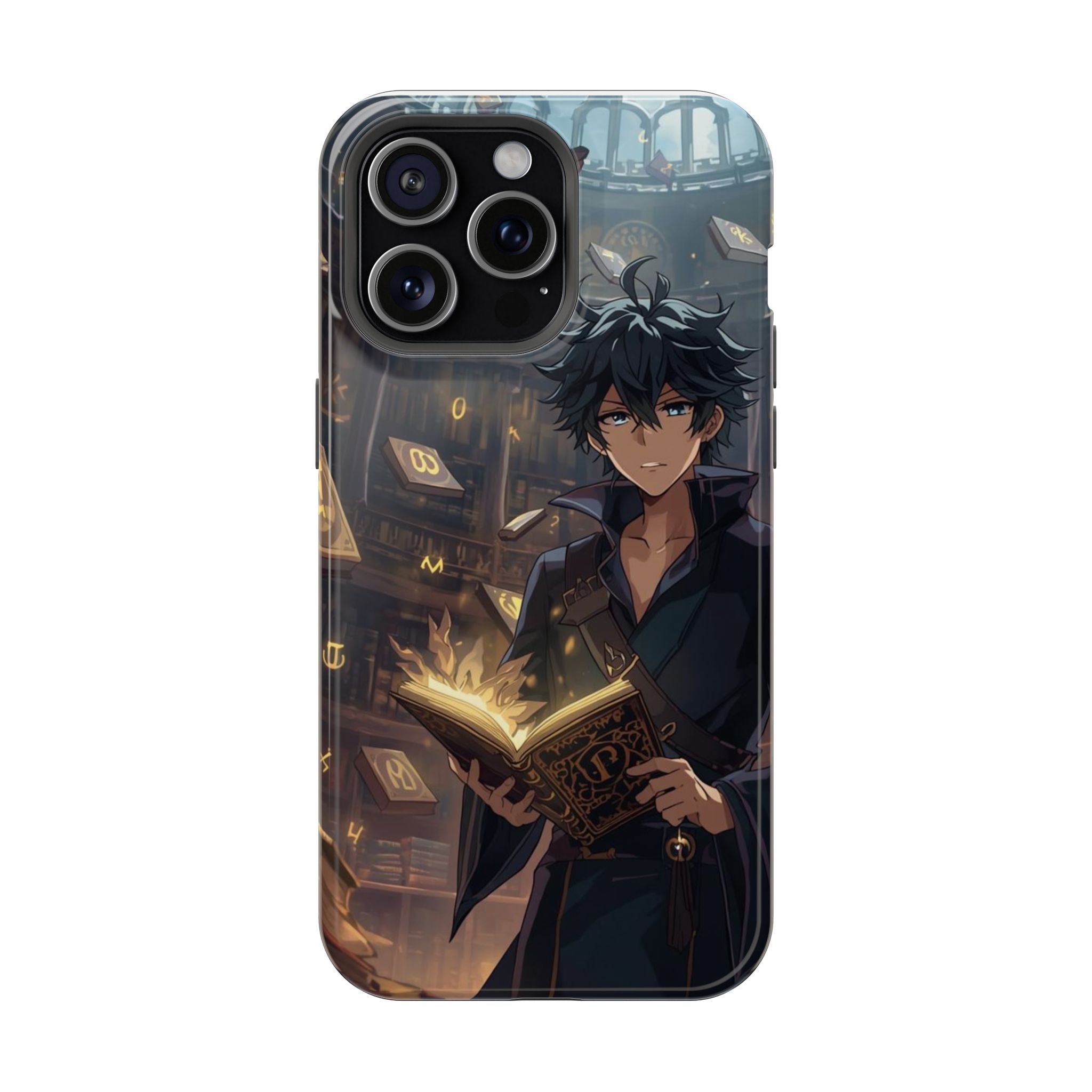 Vi-Anime Mystic Scholar Phone Case — Anime Magic Book Impact-Resistant Case