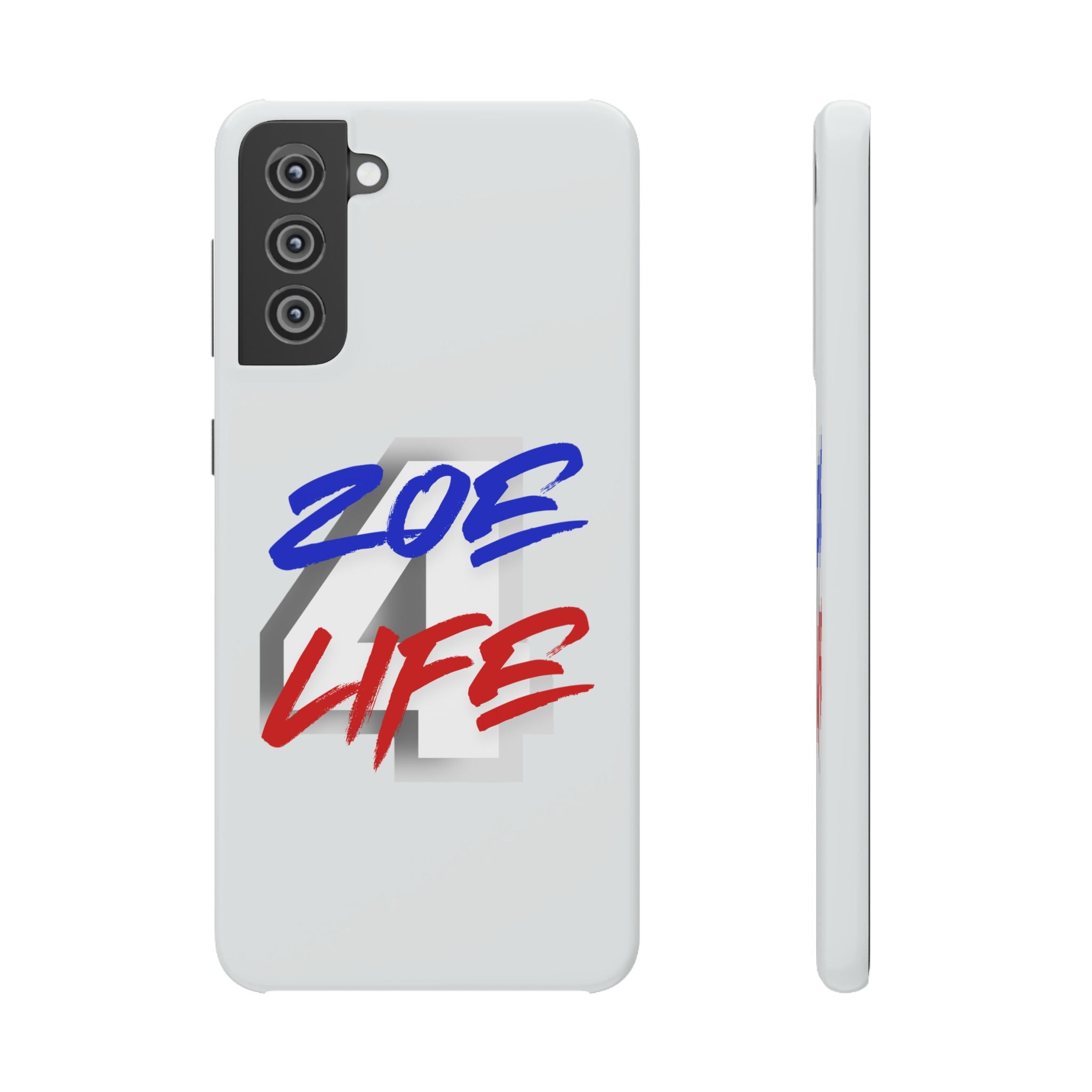 Zoe Life Phone Case - Bold Script Number 4 Snap Case